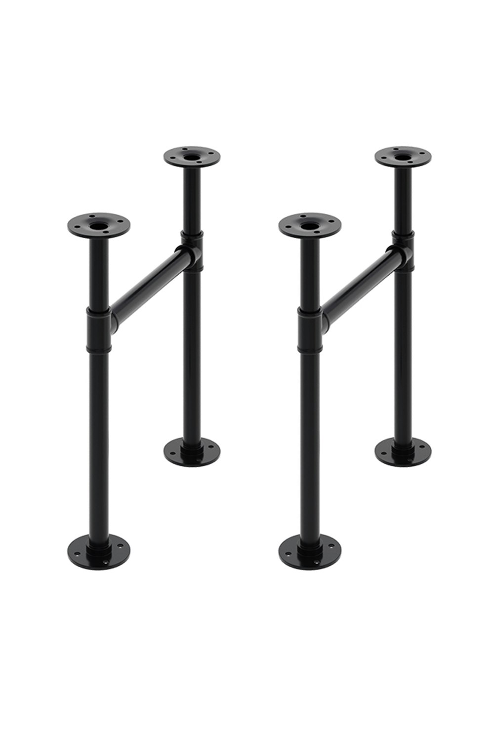 Rackhams Black 40Cm/15.75 Inch 2Pcs H-Shaped Metal Table Legs Furniture Replacement Legs For Coffee Table
