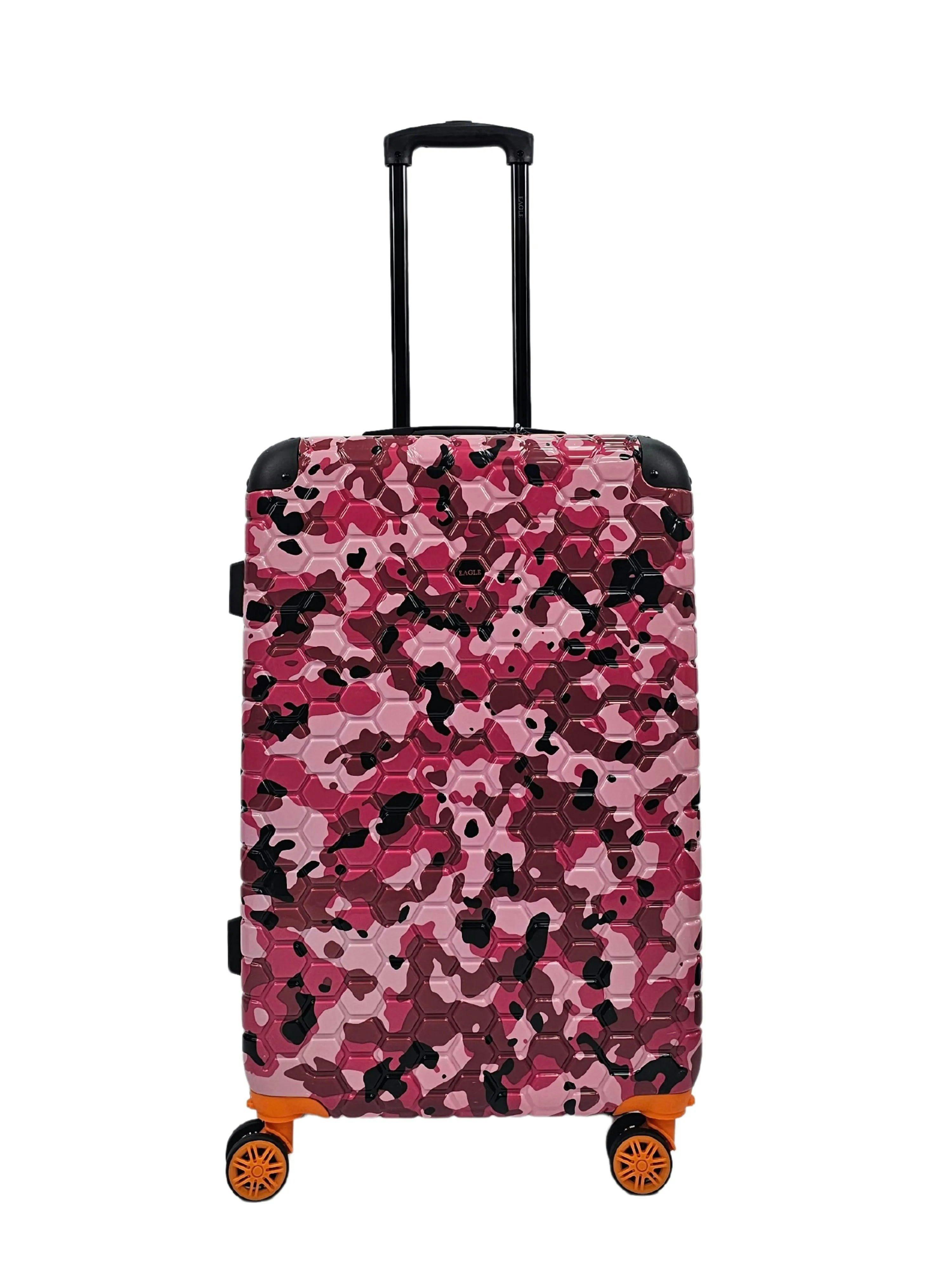 Truclothing Pink Camo Print Hard Case Shell Suitcase - Medium