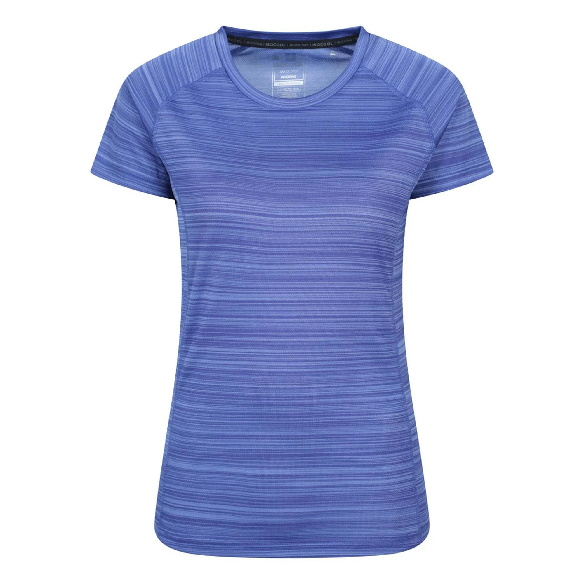 Mountain Warehouse Women's Blue / Endurance Striped T-Shirt - 14 Uk - Image 2