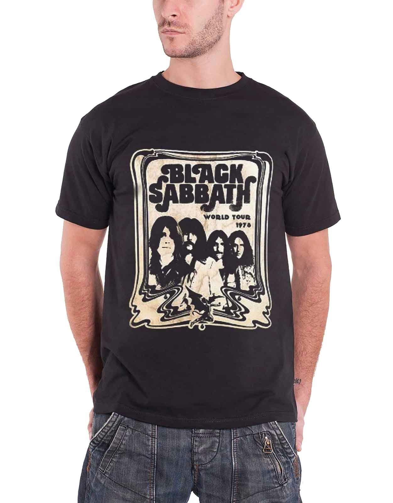 Paradiso Clothing Unisex Black Sabbath World Tour 78 Group Shot T Shirt - S
