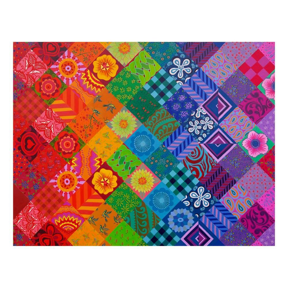 The House Of Puzzles Patchwork Rainbow 1000 Piece Jigsaw Puzzle