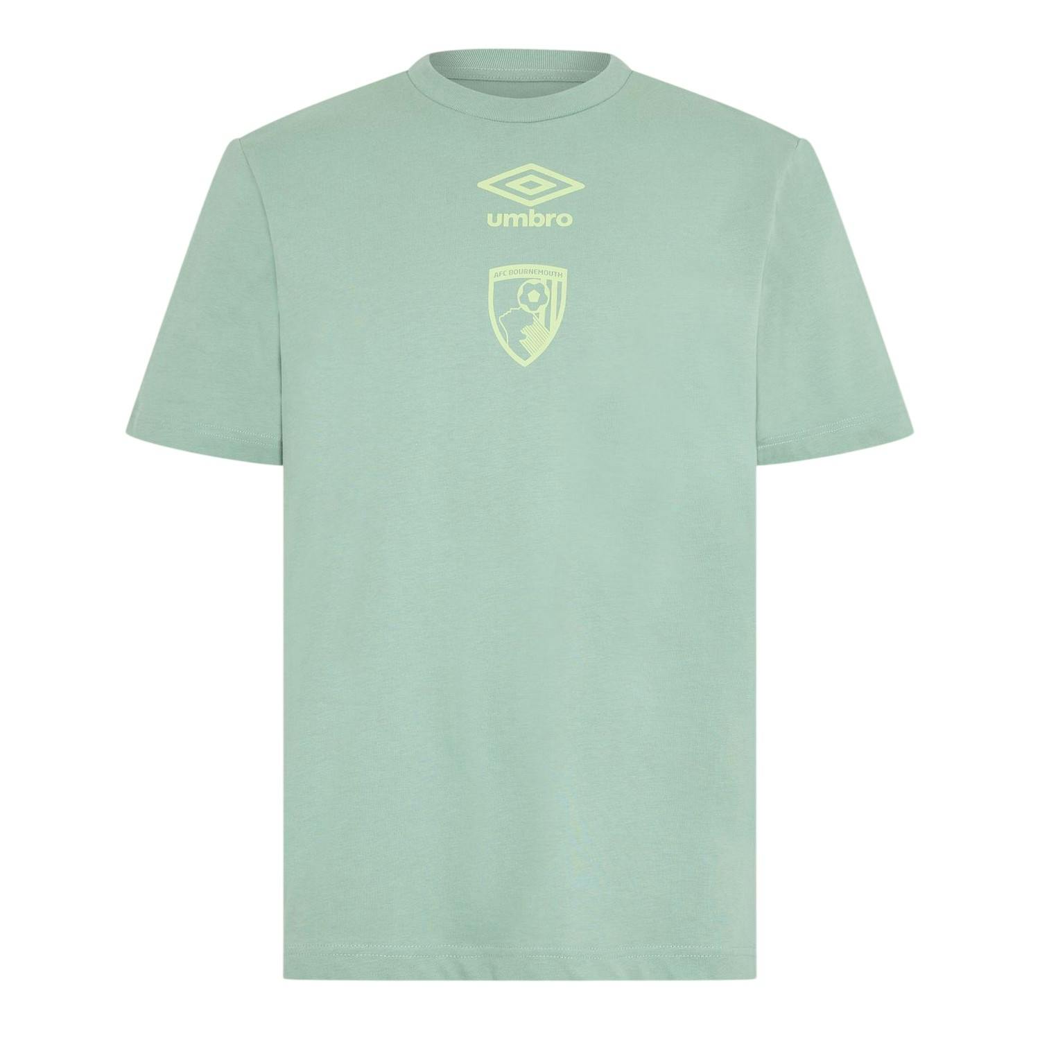 Umbro Men's Green Afc Bournemouth T-Shirt - Bay - M - Bay - 100% Mixed