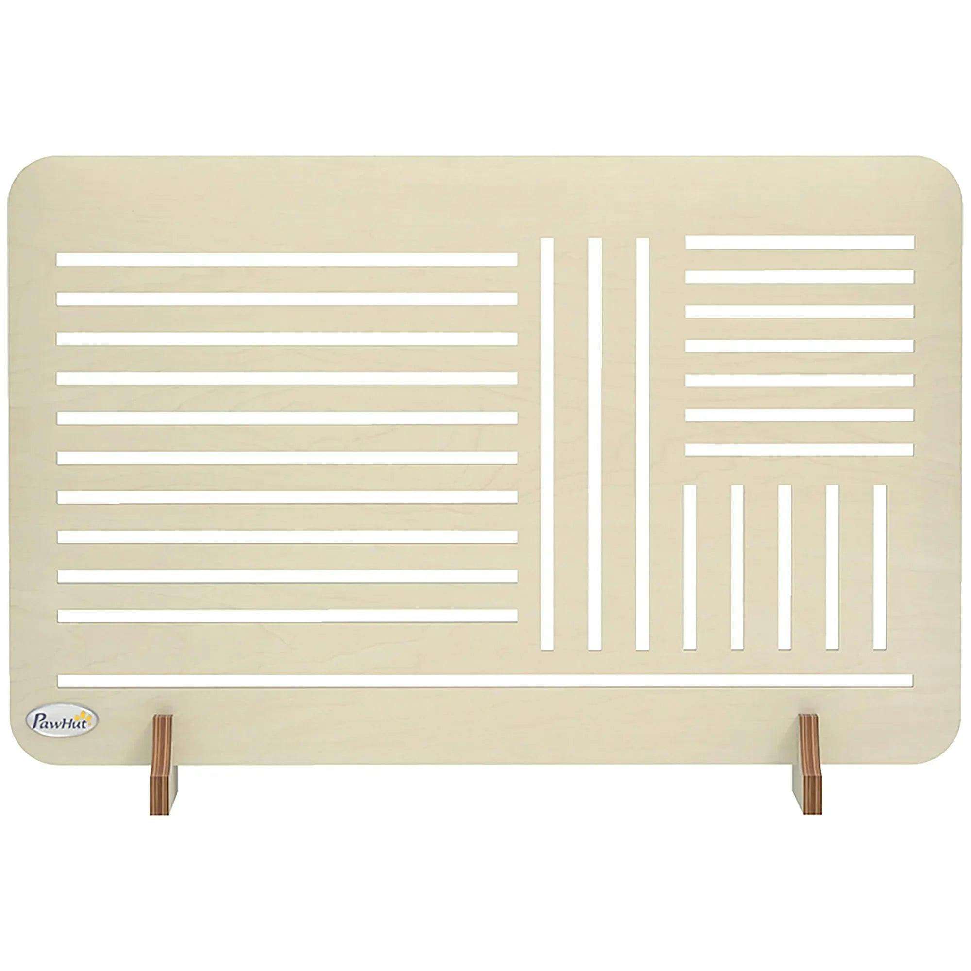 Pawhut Unisex Natural Freestanding Pet Gate For Small Dogs, 75 X 53 Cm, - Image 3