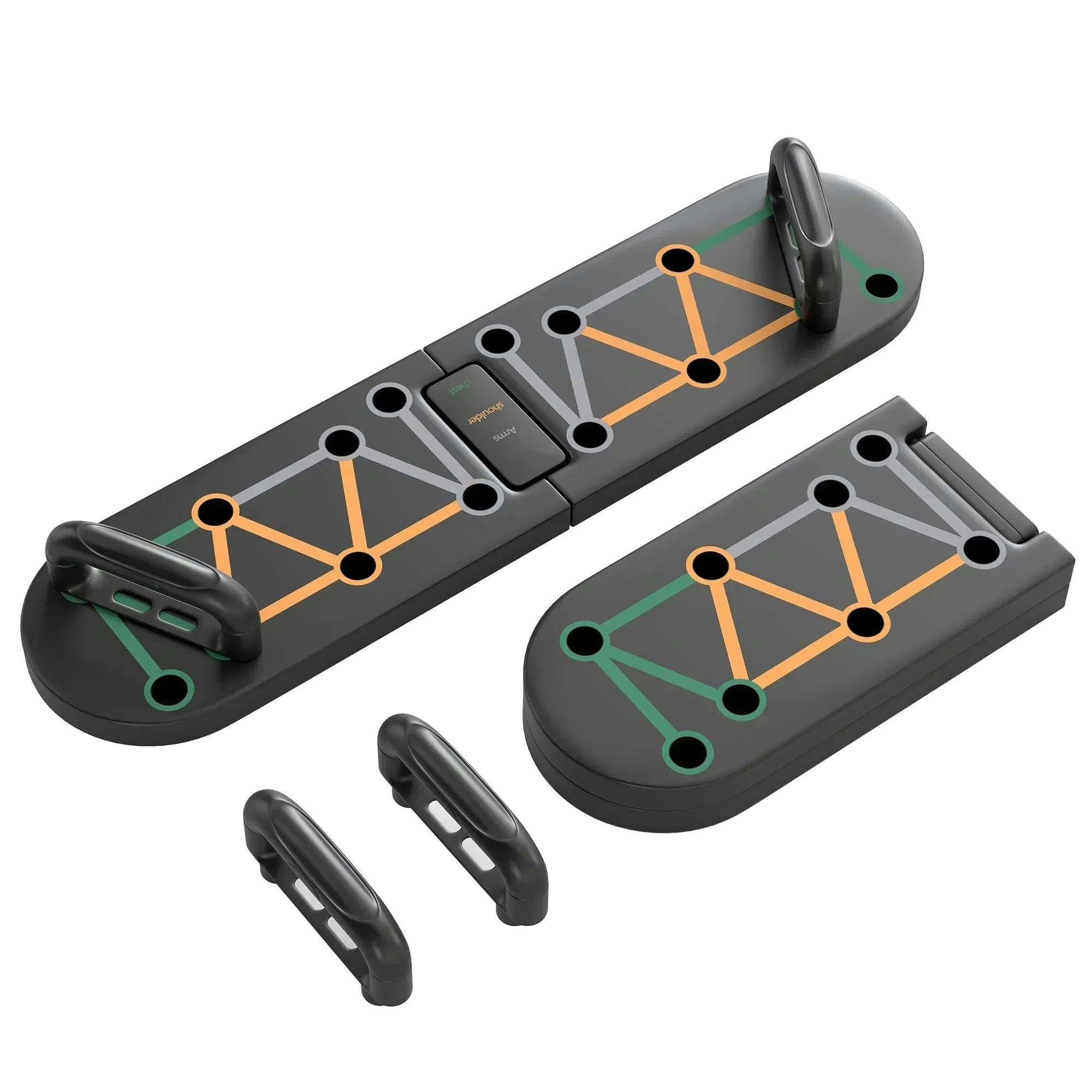 Sportnow Unisex Black 11-In-1 Foldable Push Up Board, Press Up Handles For Home Gym In - Image 6