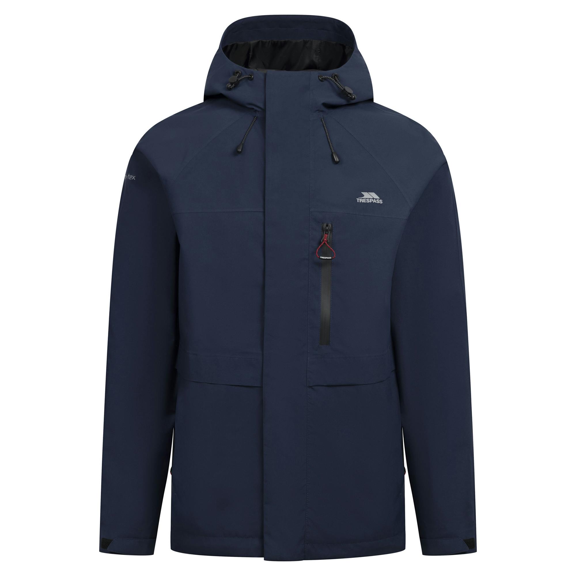 Trespass Men's Carnish Waterproof Jacket - Navy - L - Navy - 100% Mixed
