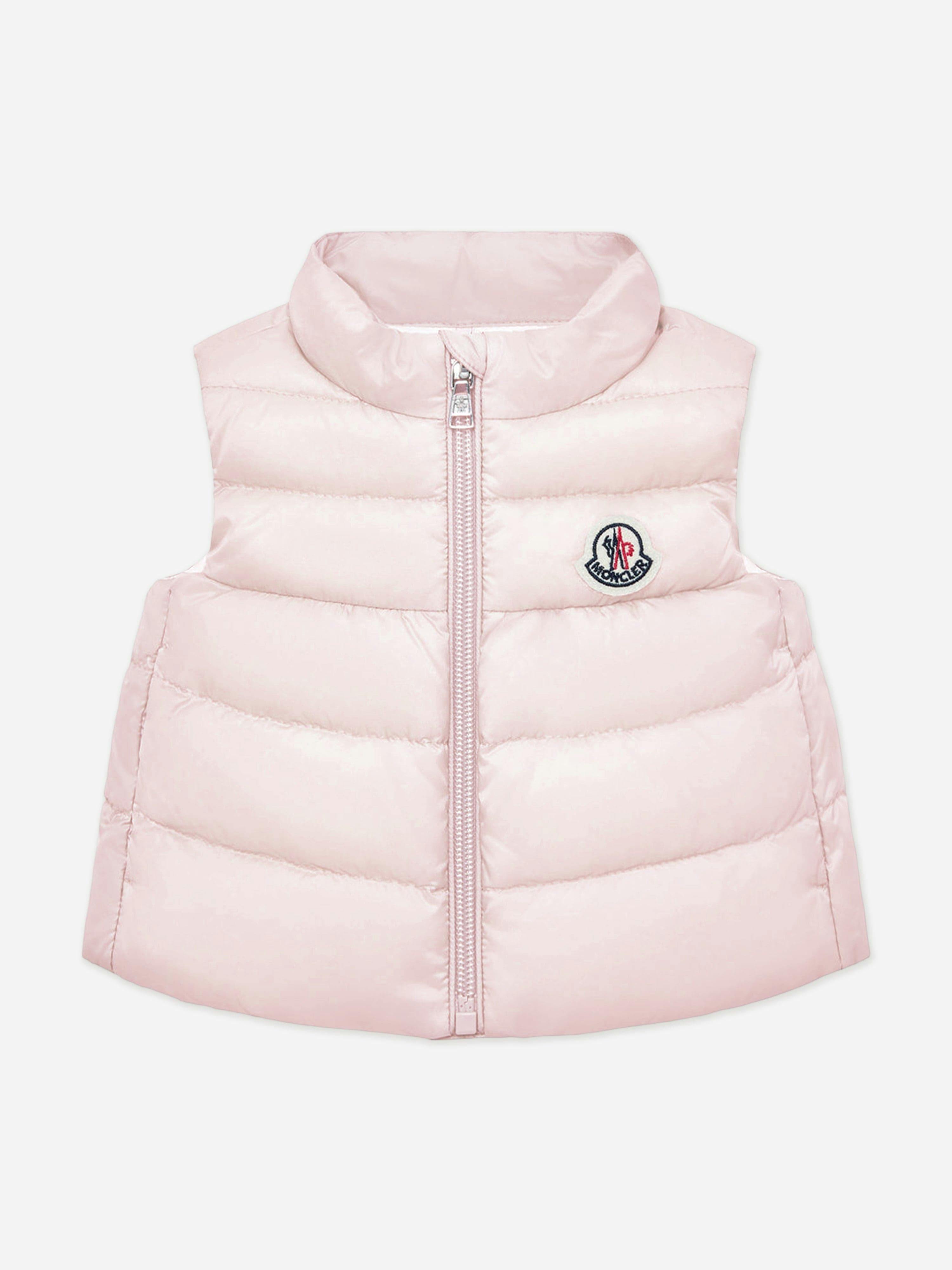 Moncler Enfant Women's Pink Baby Girls Down Padded Hiva Gilet In - 2 Yrs