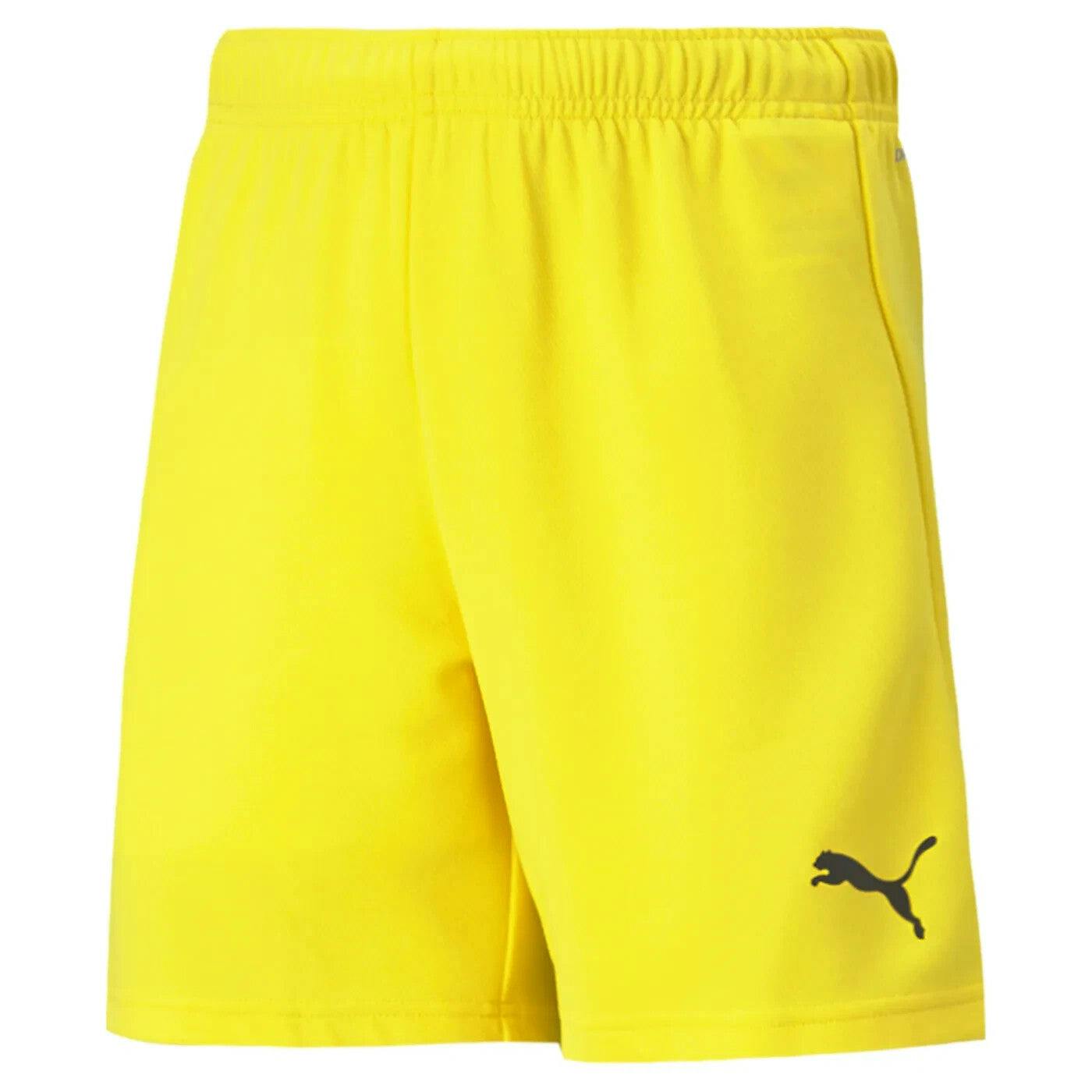 Puma Boys Yellow / Girls Teamrise Shorts Junior 704943 - 128 7-8 Years