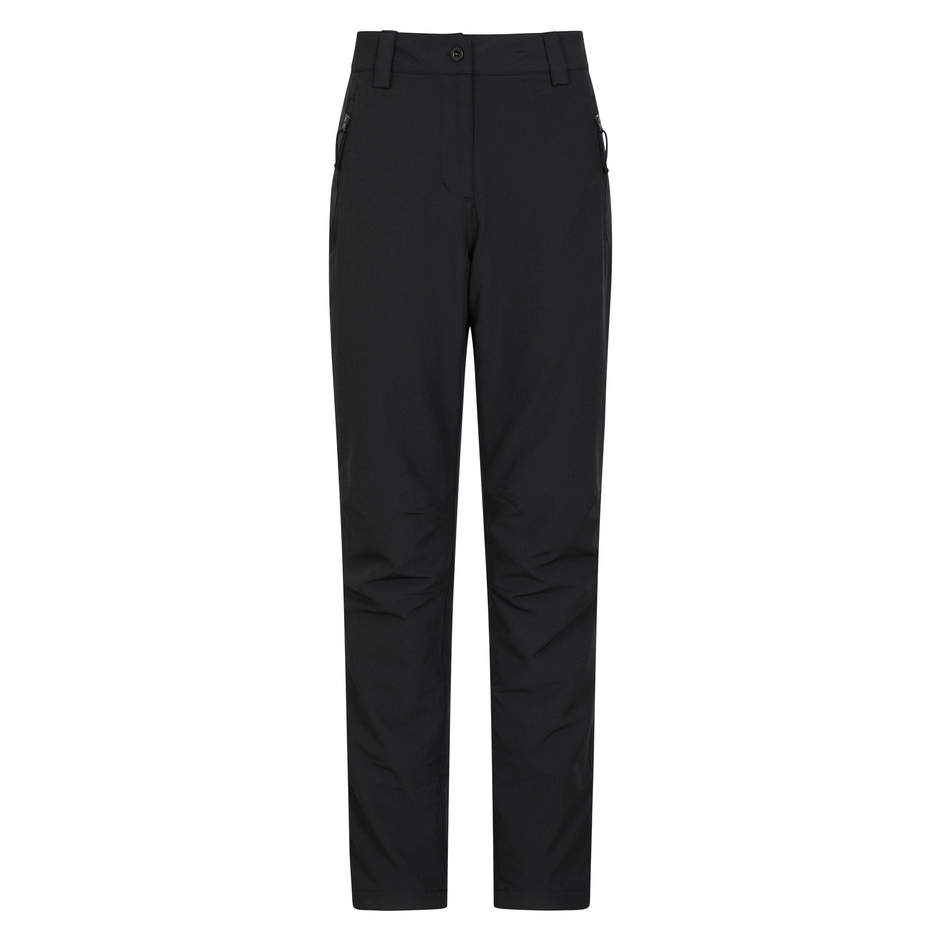 Mountain Warehouse Women's Black Arctic Ii Stretch Fleece Lined Regular Trousers - 18 Uk - 60% Cotton/40% Polyester