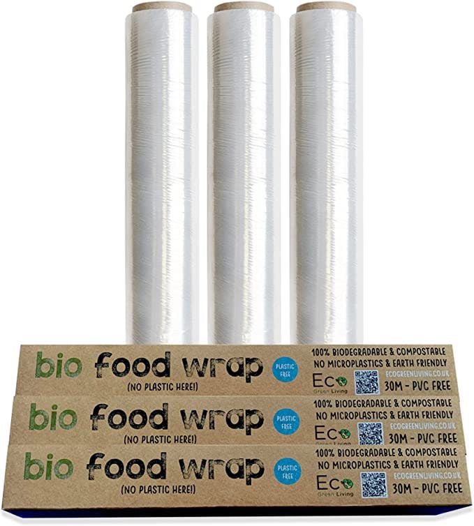Eco Green Living Green Eco Living Compostable Cling Film Without The Plastic - Recycled Packaging - 3 X Rolls 30Cm X 30M