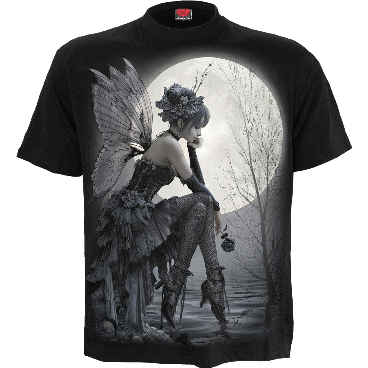 Spiral Direct Black Reflections - Front Print T-Shirt - 4XL - Digital - Digital