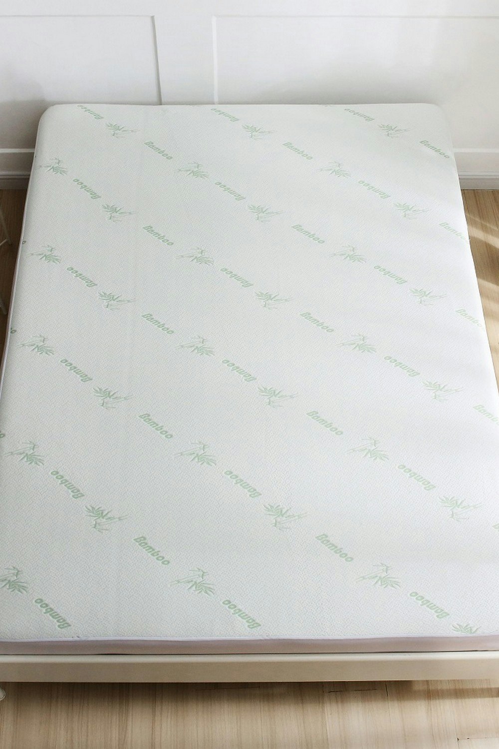 Rackhams White Bamboo Waterproof Mattress Protector - Single