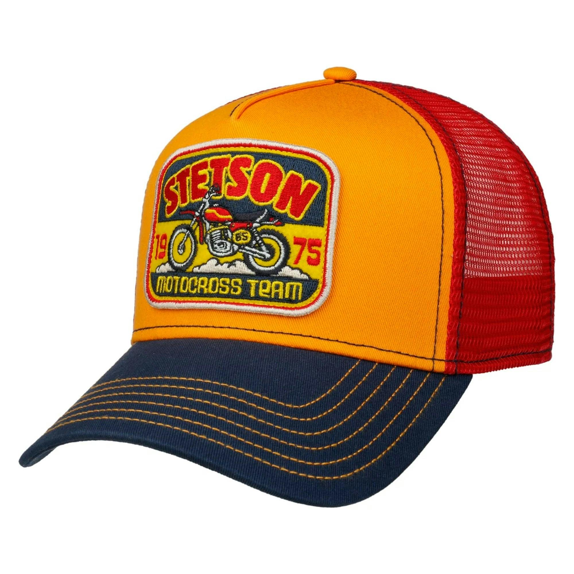 Stetson Orange Trucker Cap - Navy
