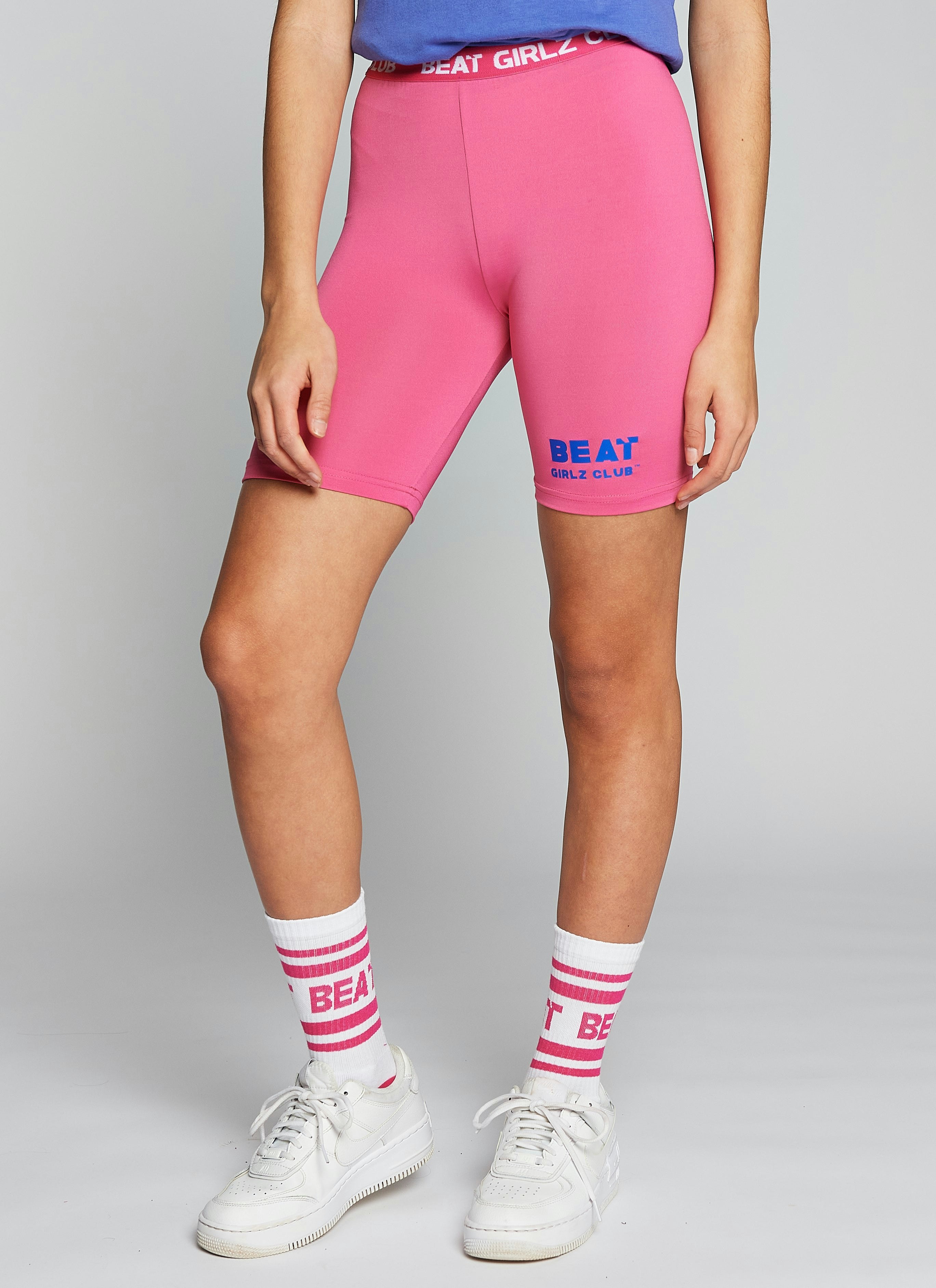 Beat Girlz Club Pink Flip Cycle Short - Shocking - 15/16