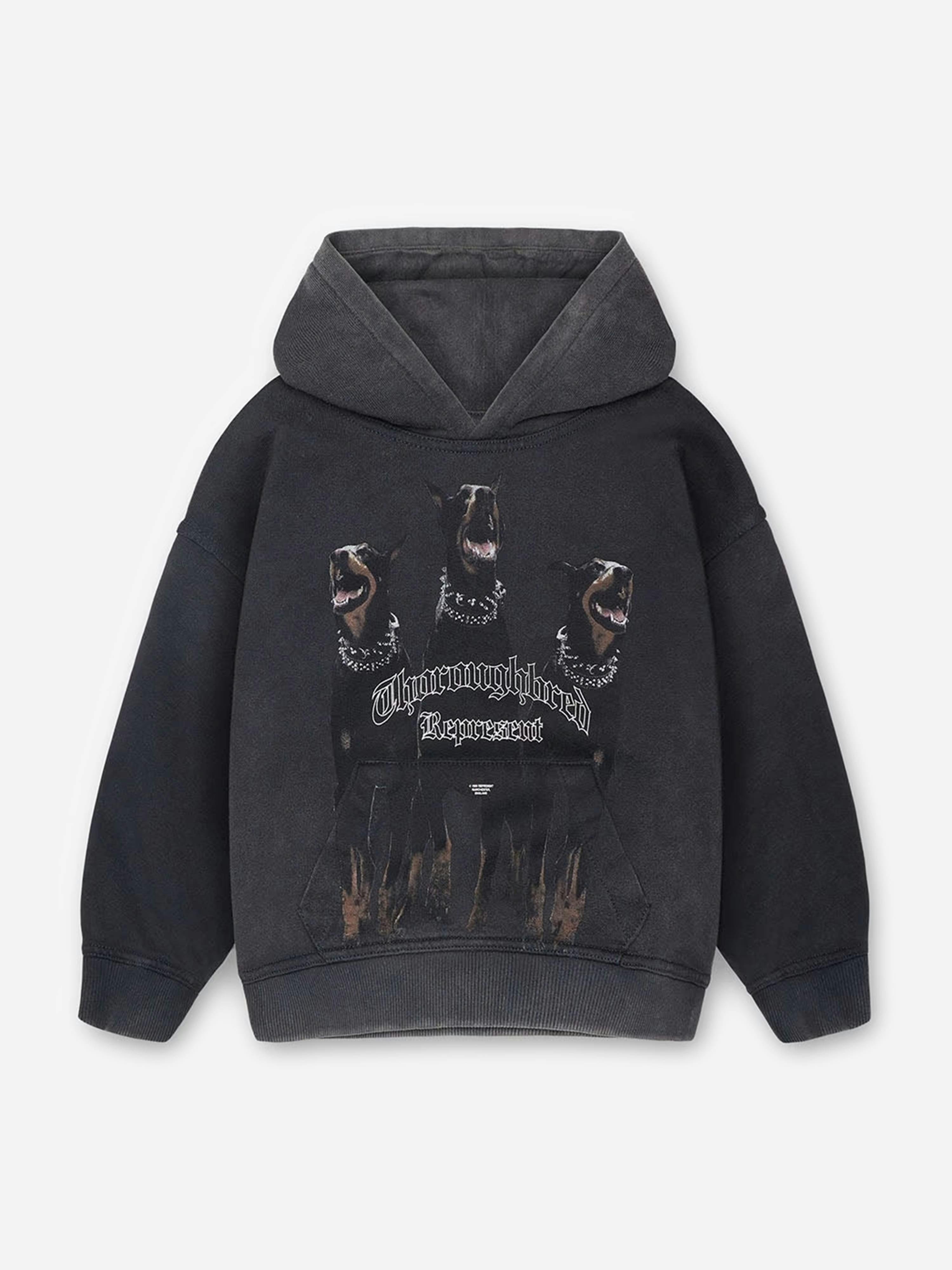 Represent Boys Black Kids Mini Thoroughbred Hoodie In - Multicoloured - 2 - 3 Years