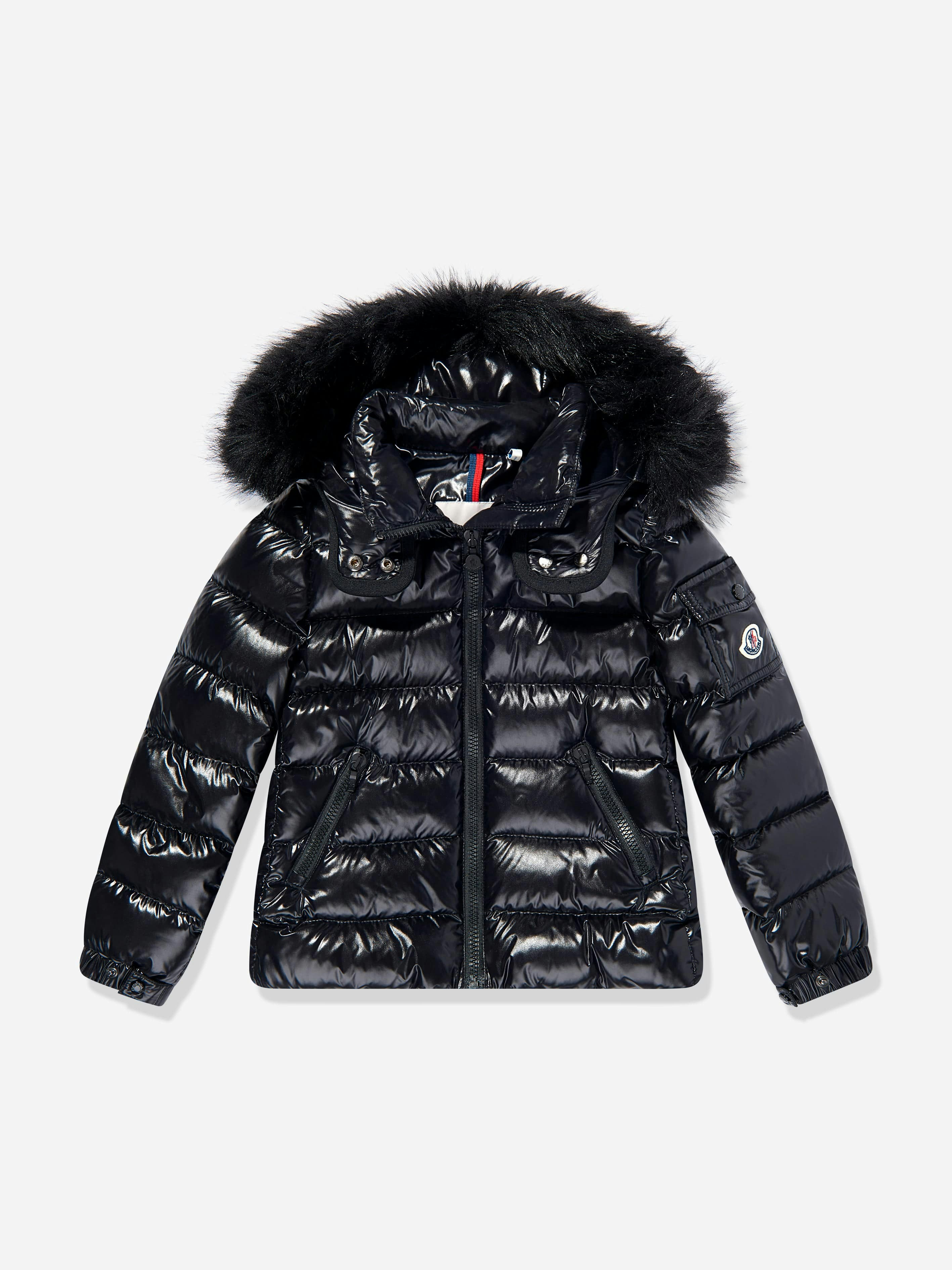 Moncler Enfant Girls Black Badyf Down Padded Jacket In - 6 Yrs