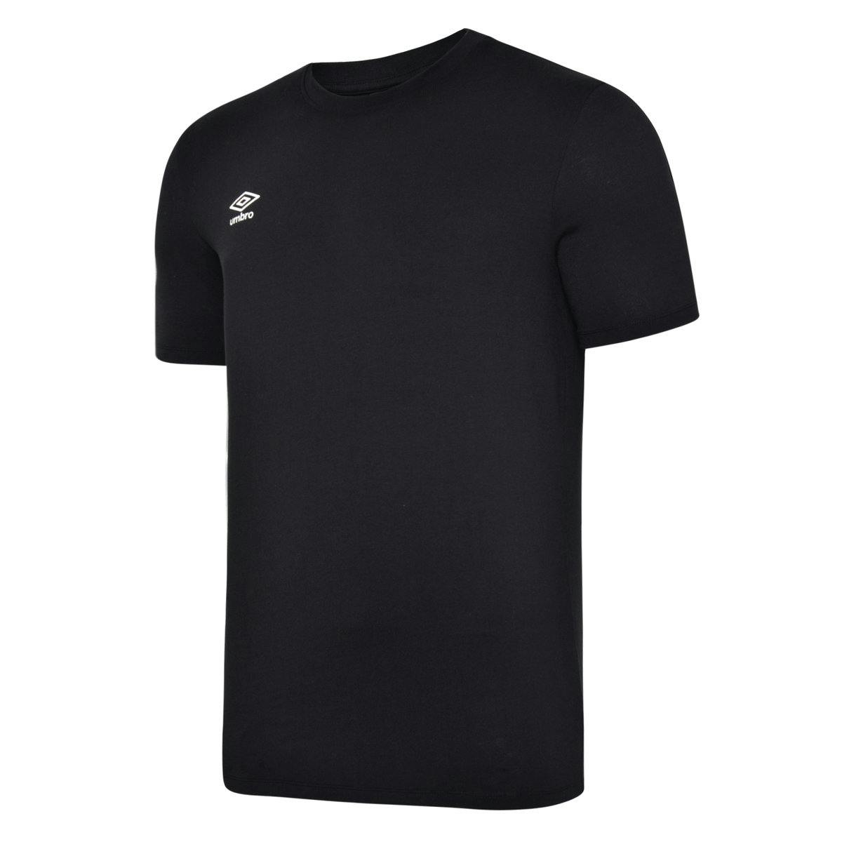 Umbro Men's Black/White Club Leisure T-Shirt - Xl - 100% Cotton