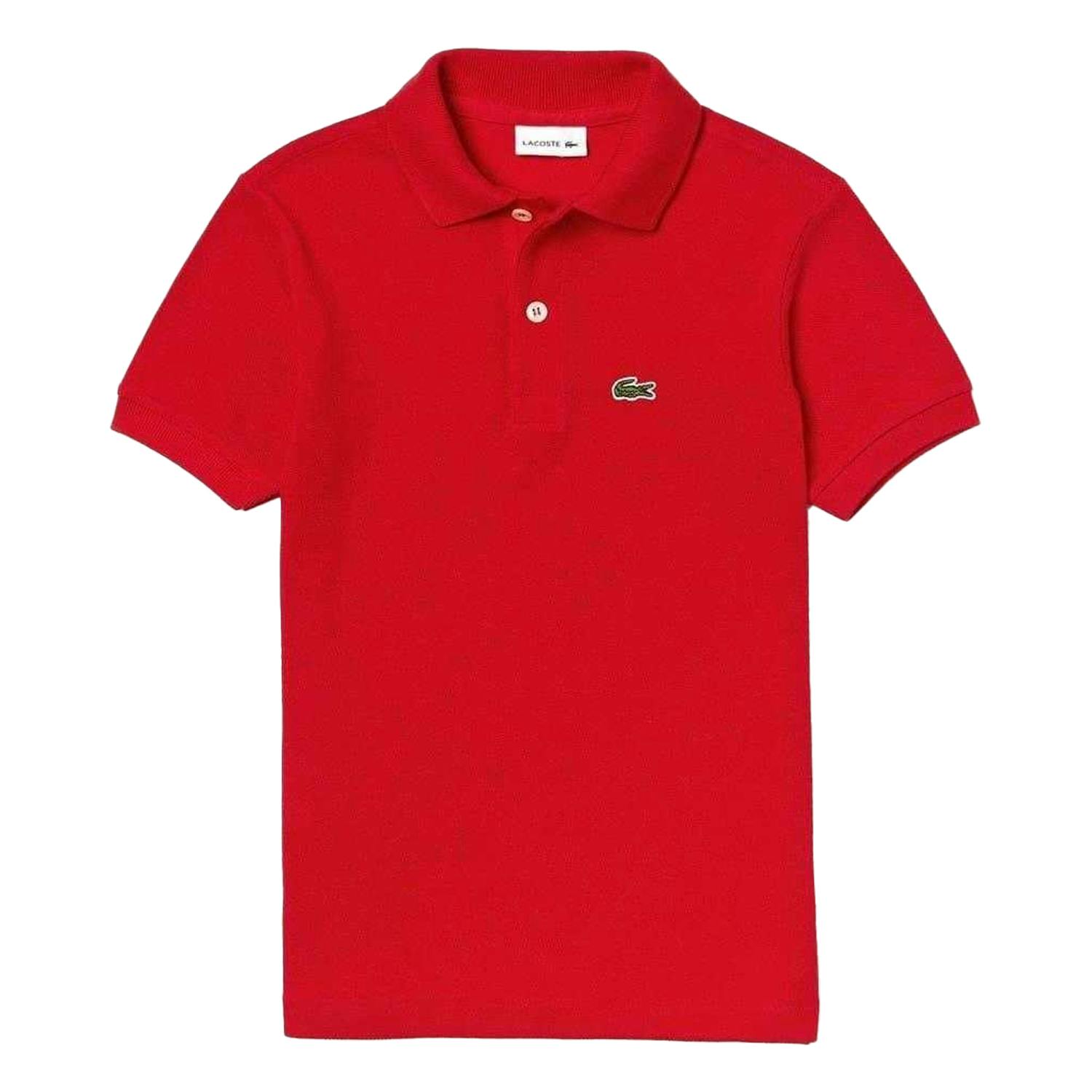 Lacoste Boys Red Pique Polo Shirt - 12 Years - 100% Mixed
