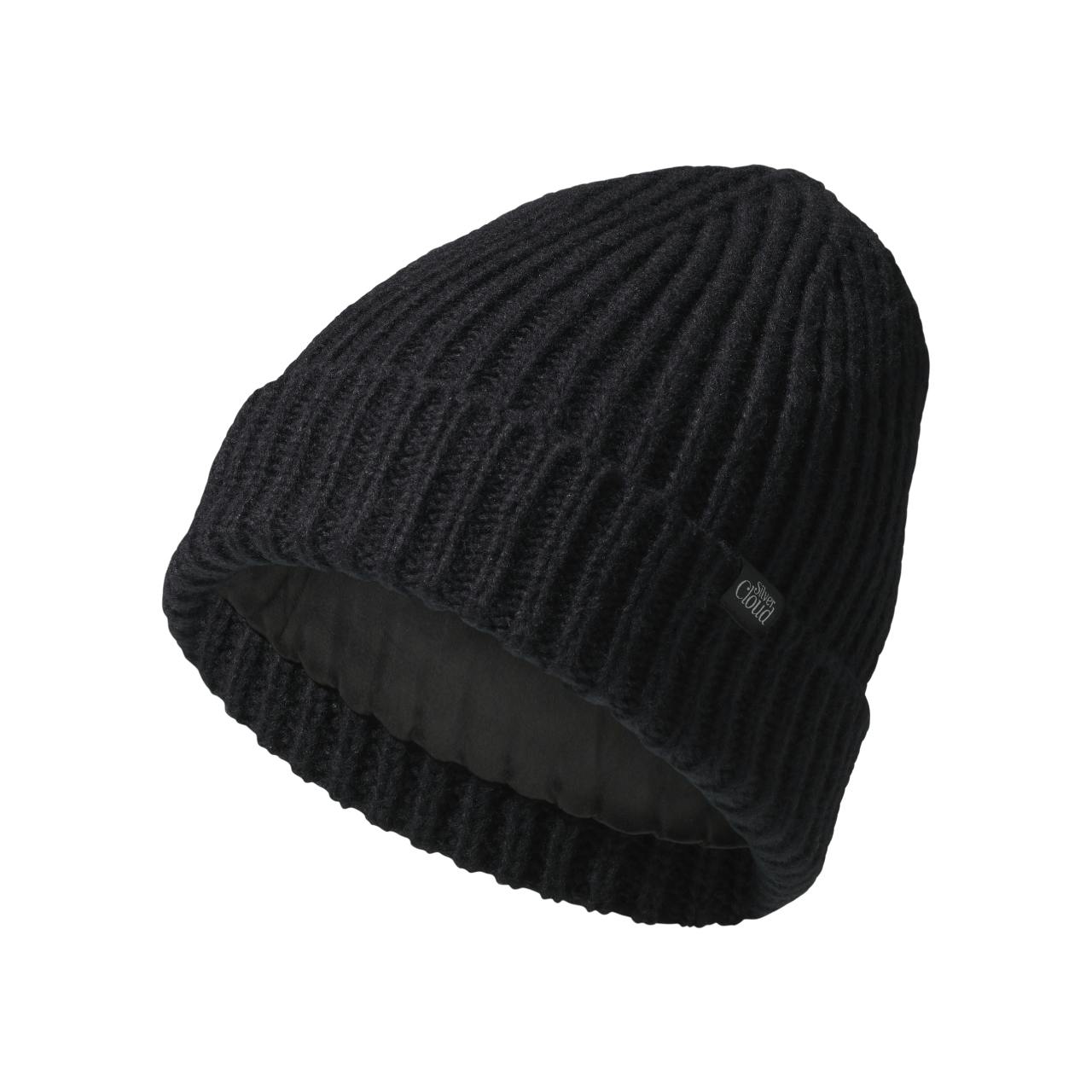 Silver Cloud Beauty Cloud Infused Satin Lined Beanie - Black