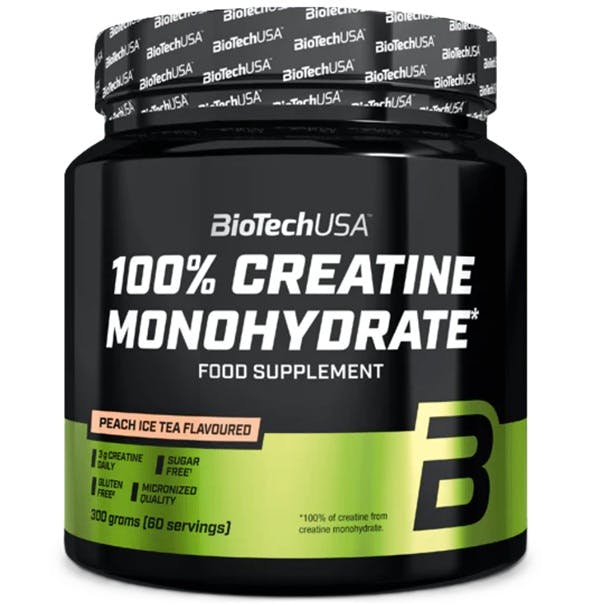 Biotechusa Peach 100% Creatine Monohydrate, Ice Tea - 300G
