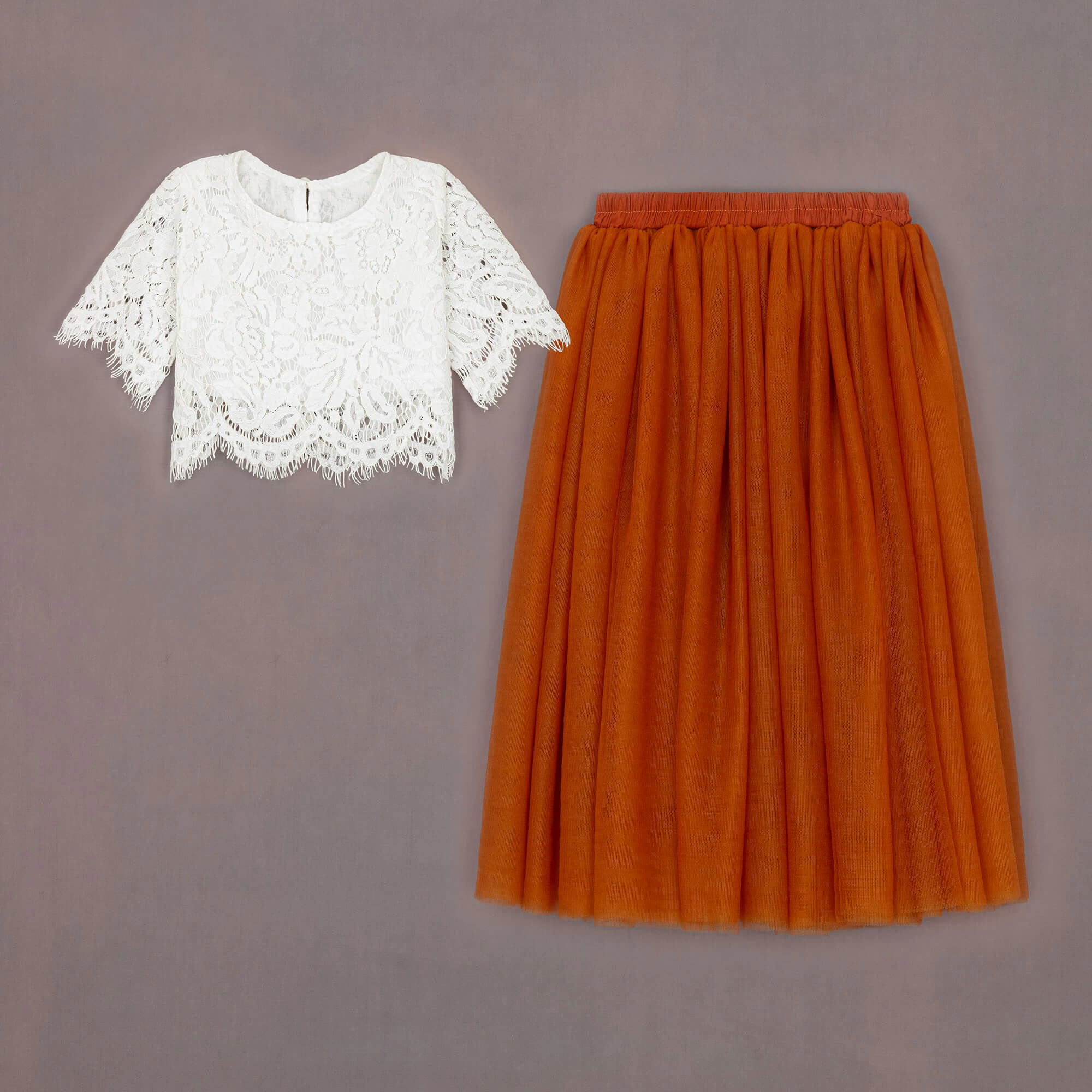 Uk Flower Girl Boutique Girls Orange Uk Flower Boutique Baby Felicity Couture - Burnt - 6/12 Months