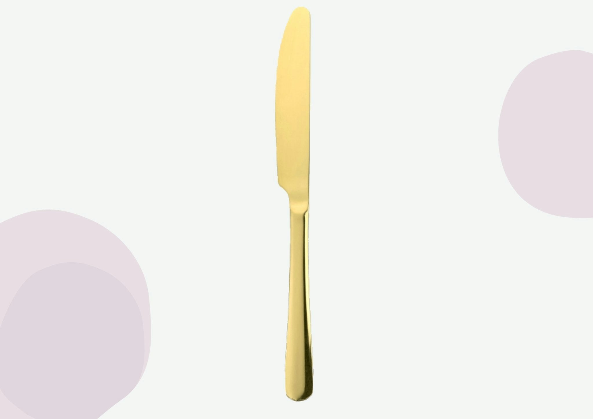 Rackhams Gold Personalised Stainless Steel Table Knife - No