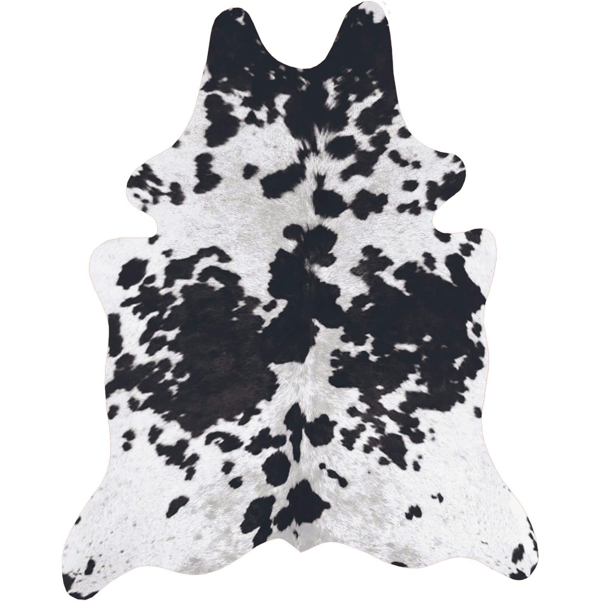 Rackhams Black/White Large Faux Hides Animal Print & Rug - 155X190 Cm