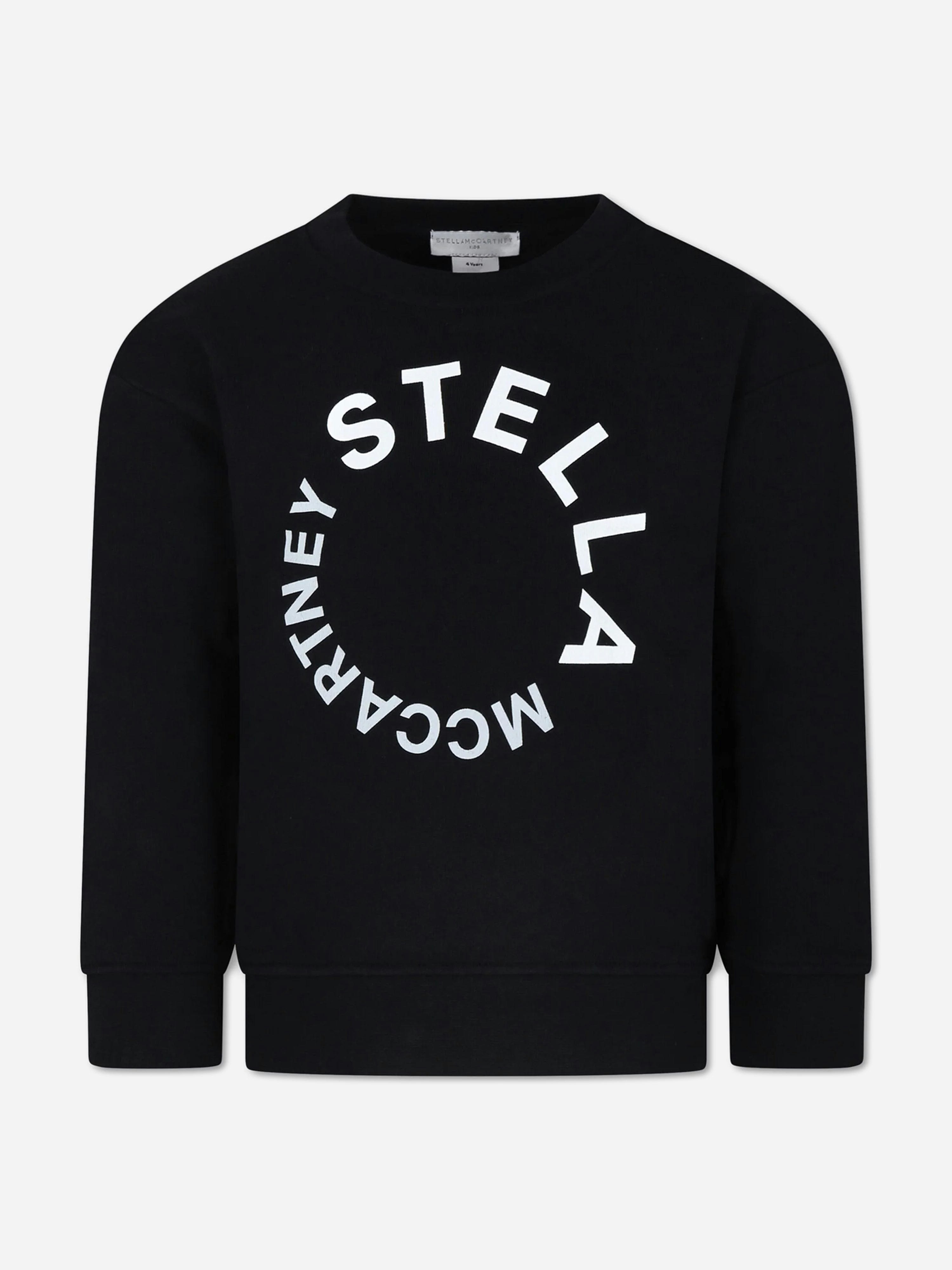 Stella Mccartney Kids Boys Black Stella Mccartney Circle Logo Sweatshirt In - 3 Yrs