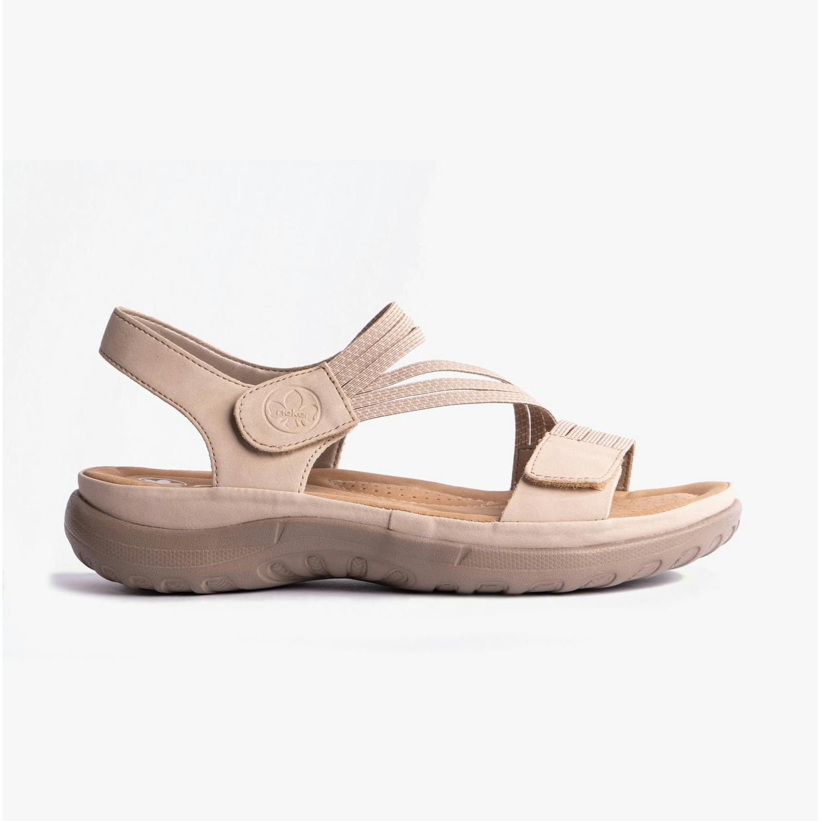 Rieker Women's Beige/Light/Brown 64870-62 Sandals - Uk 6.5