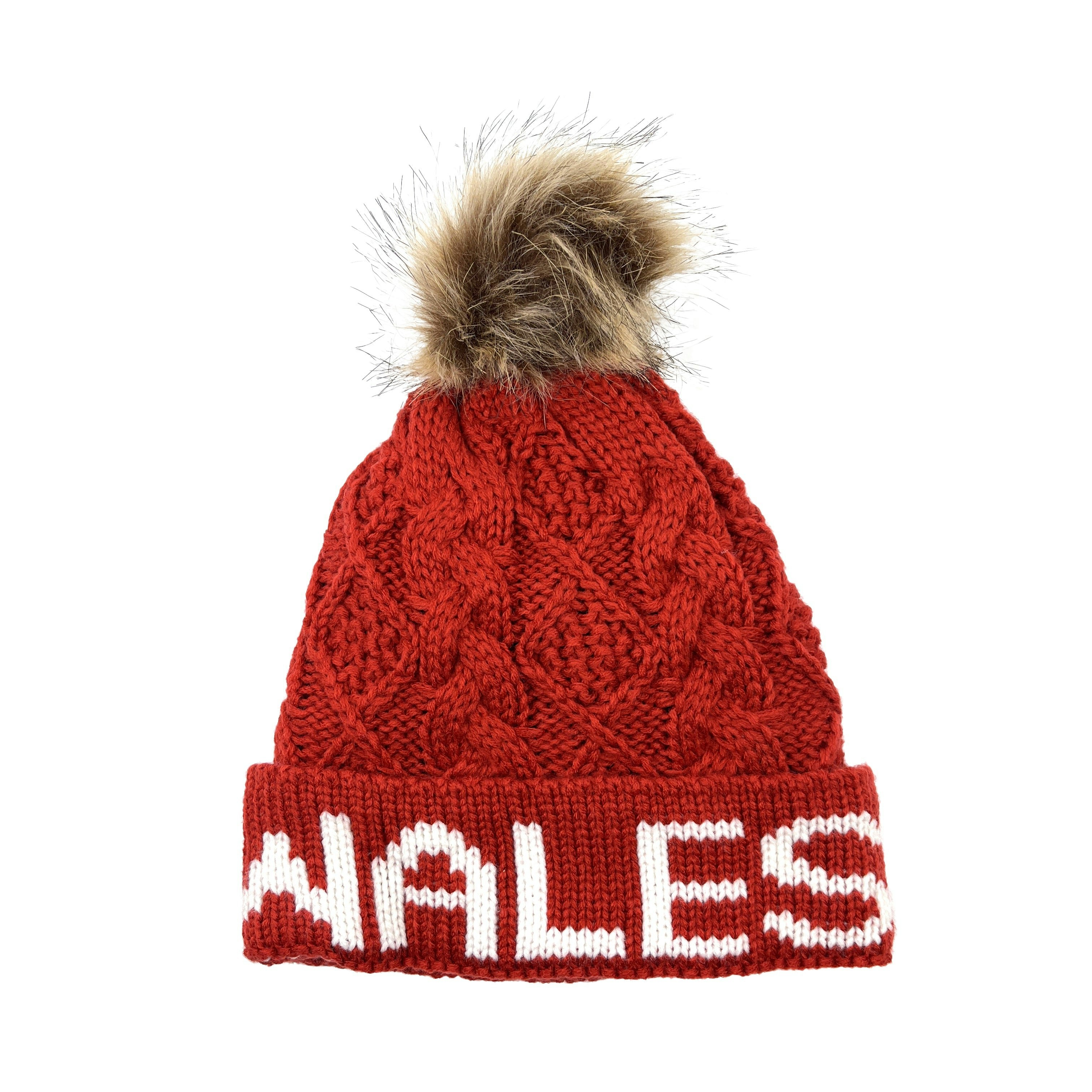 Aran Traditions Aran Diamond Cable Wales Pom Pom Hat