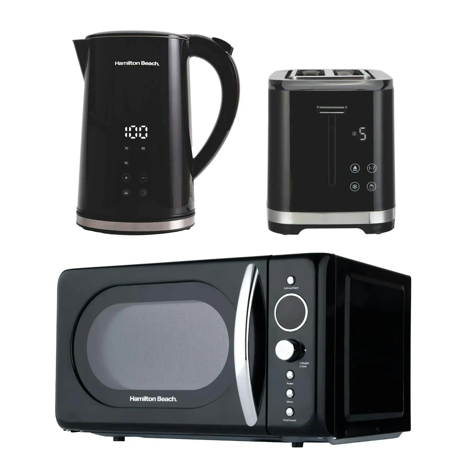 B&Q - Hamilton BeachKettleToaster & Microwave SetFlexicontrolBlack - Image 4
