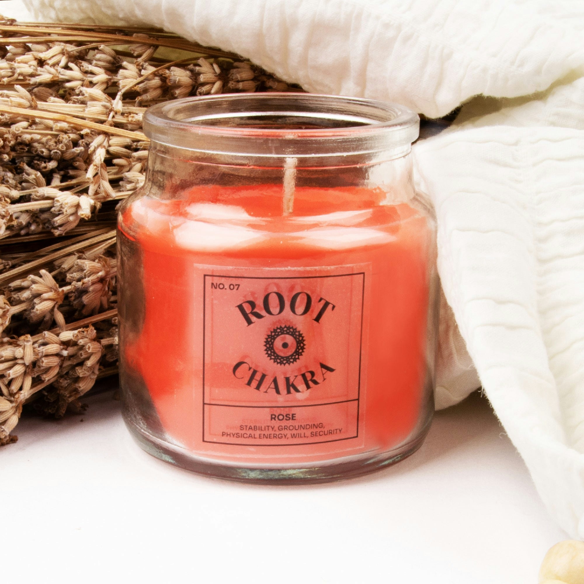 Rackhams Lavender/Light Seven Chakra Candles - Rose