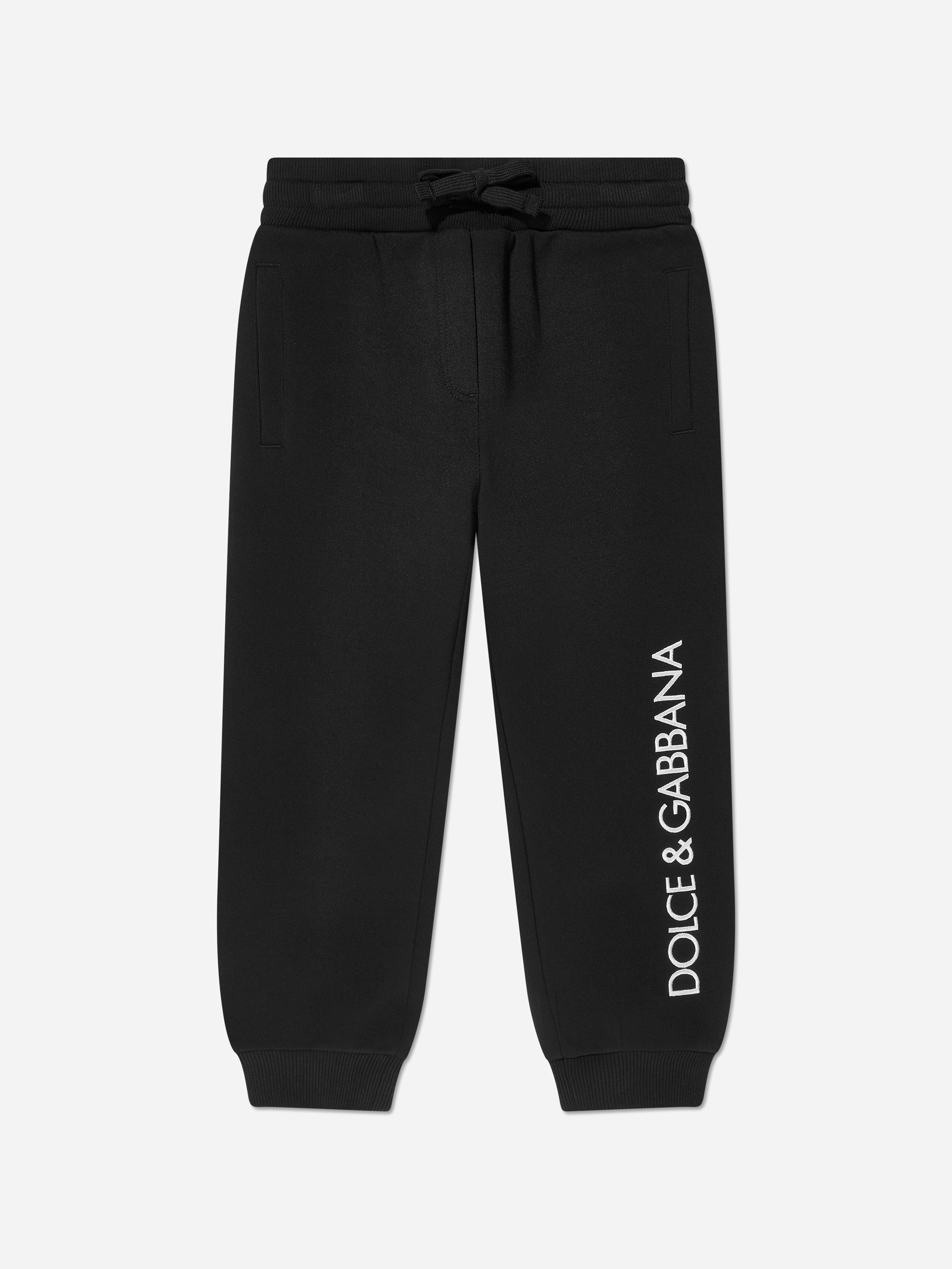 Dolce & Gabbana Kids Girls Black Dolce & Gabbana Logo Joggers In - 6 Yrs