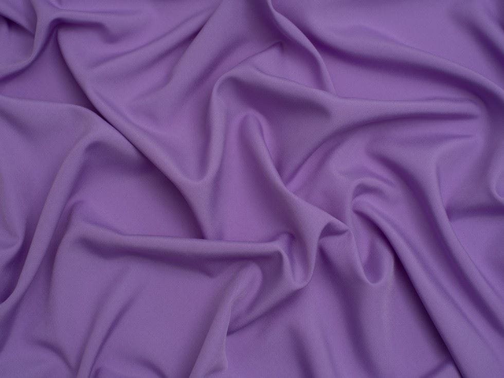 Minerva White Core Range Soft Touch Crepe Fabric - Plain Design Dressmaking Fabric, 110 Cm / 44" Wide - Per Metre - Hyacinth
