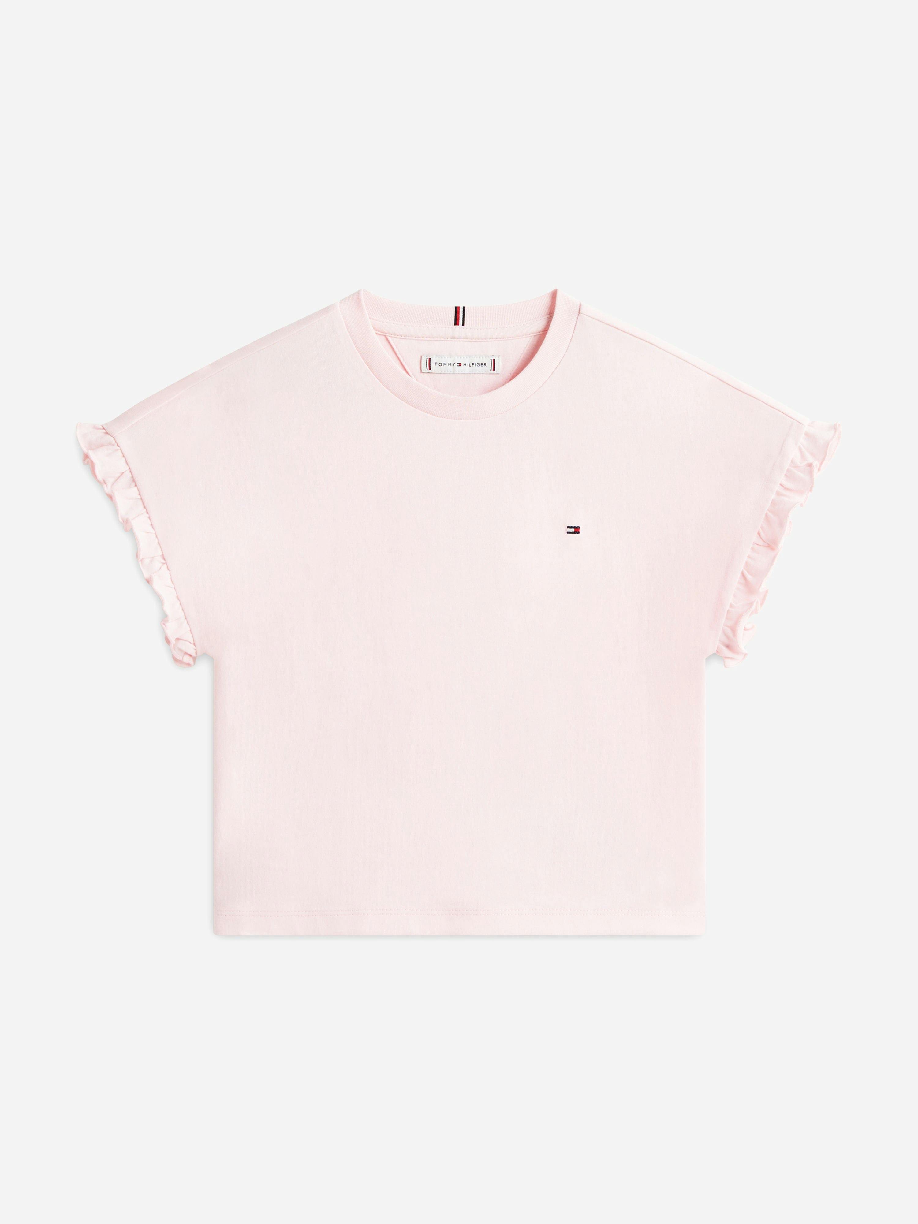 Tommy Hilfiger Girls Pink Essential Top In - 4 Yrs