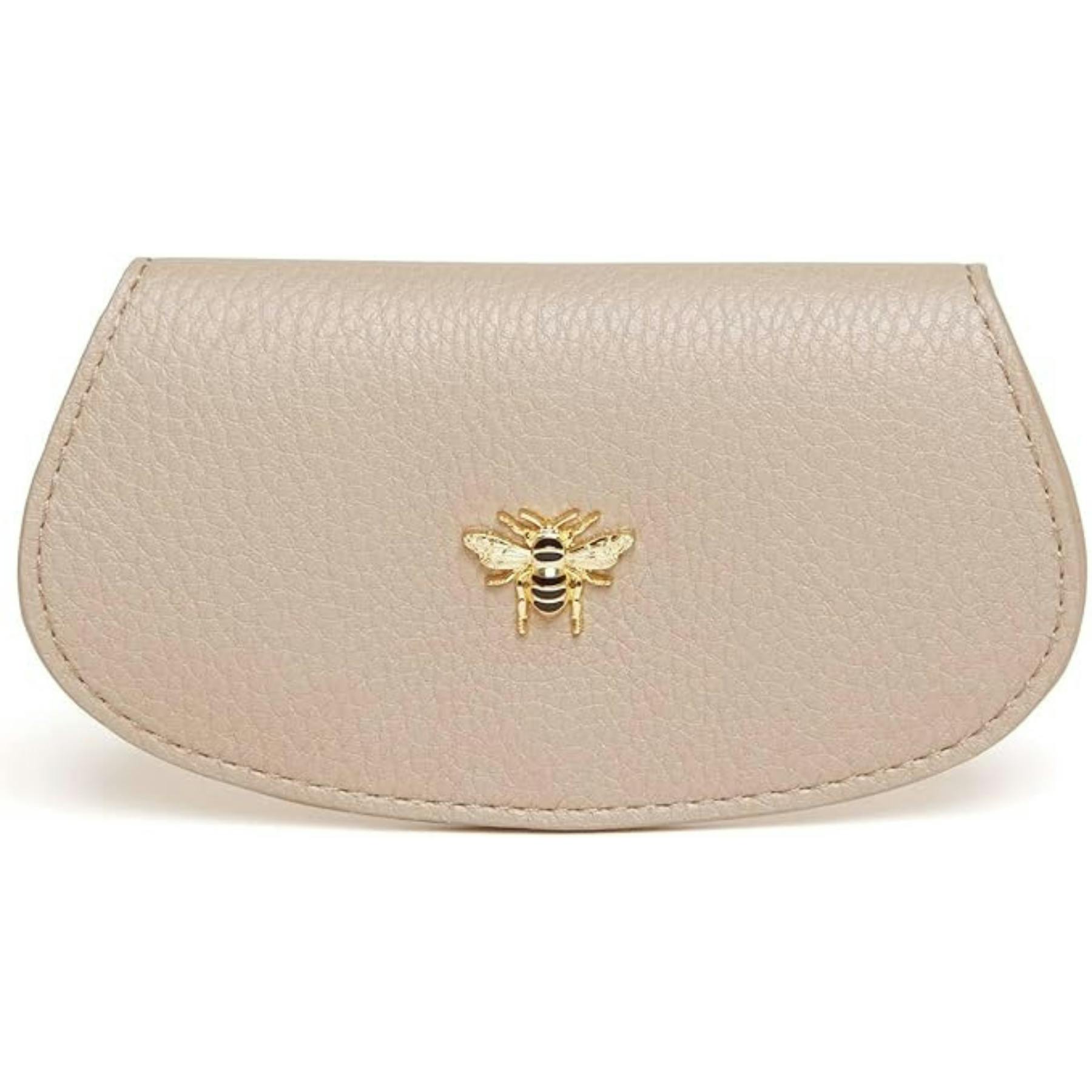 Alice Wheeler (Stone) Vegan Leather Bee Glasses Case - Image 3