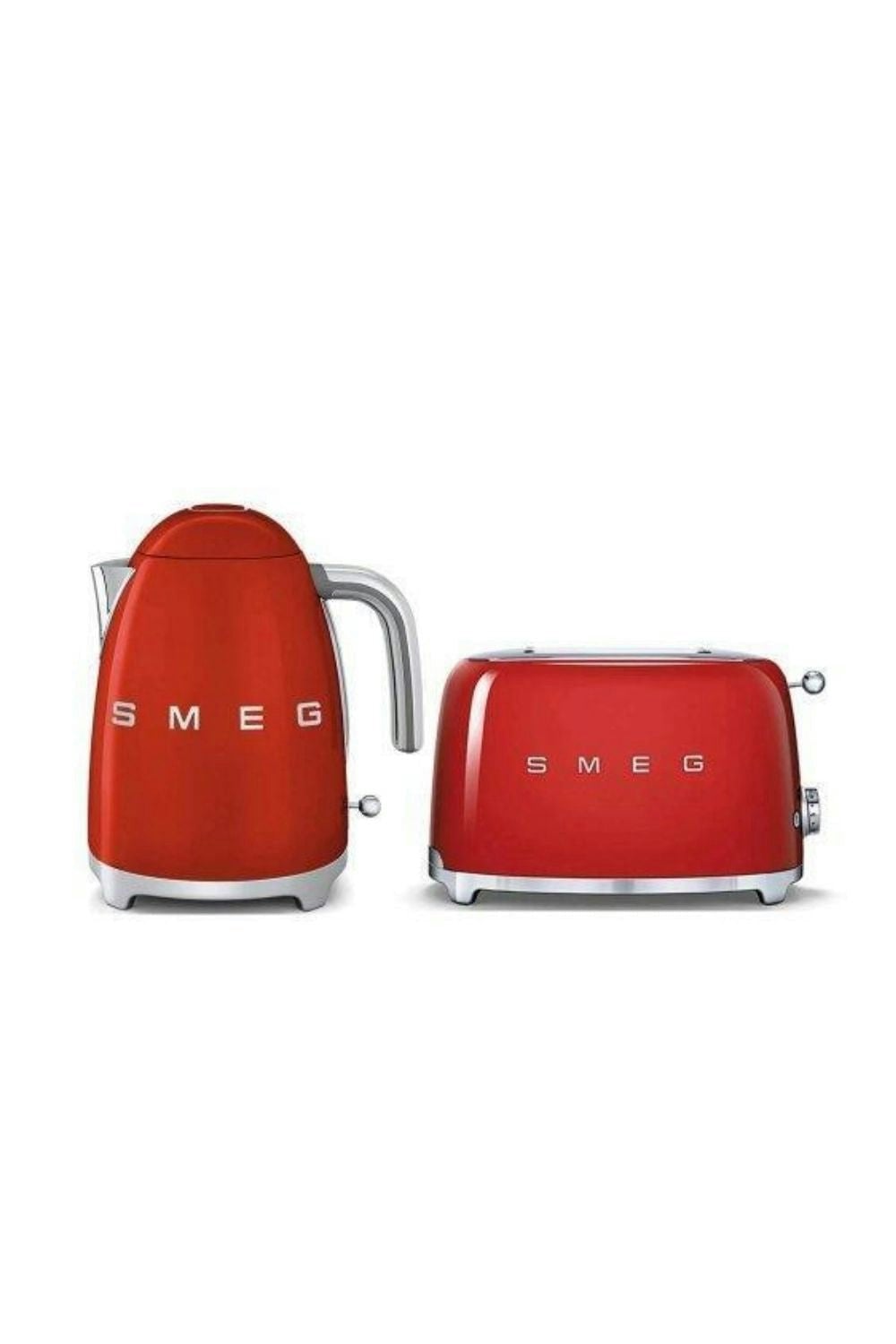 Smeg Red Bundle Set Klf03 Kettle & Tsf01 Slice Toaster Size 2