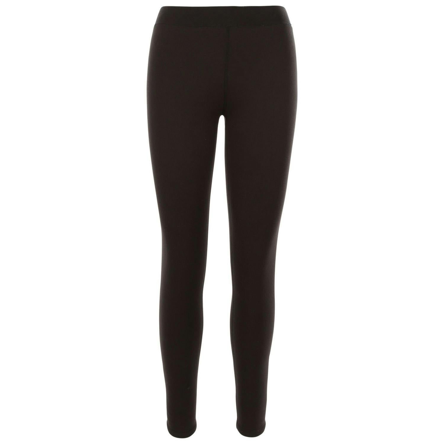 Trespass Women's Black / Fuzzy Sherpa Leggings - Xs - 94% Polyester/6% Elastane