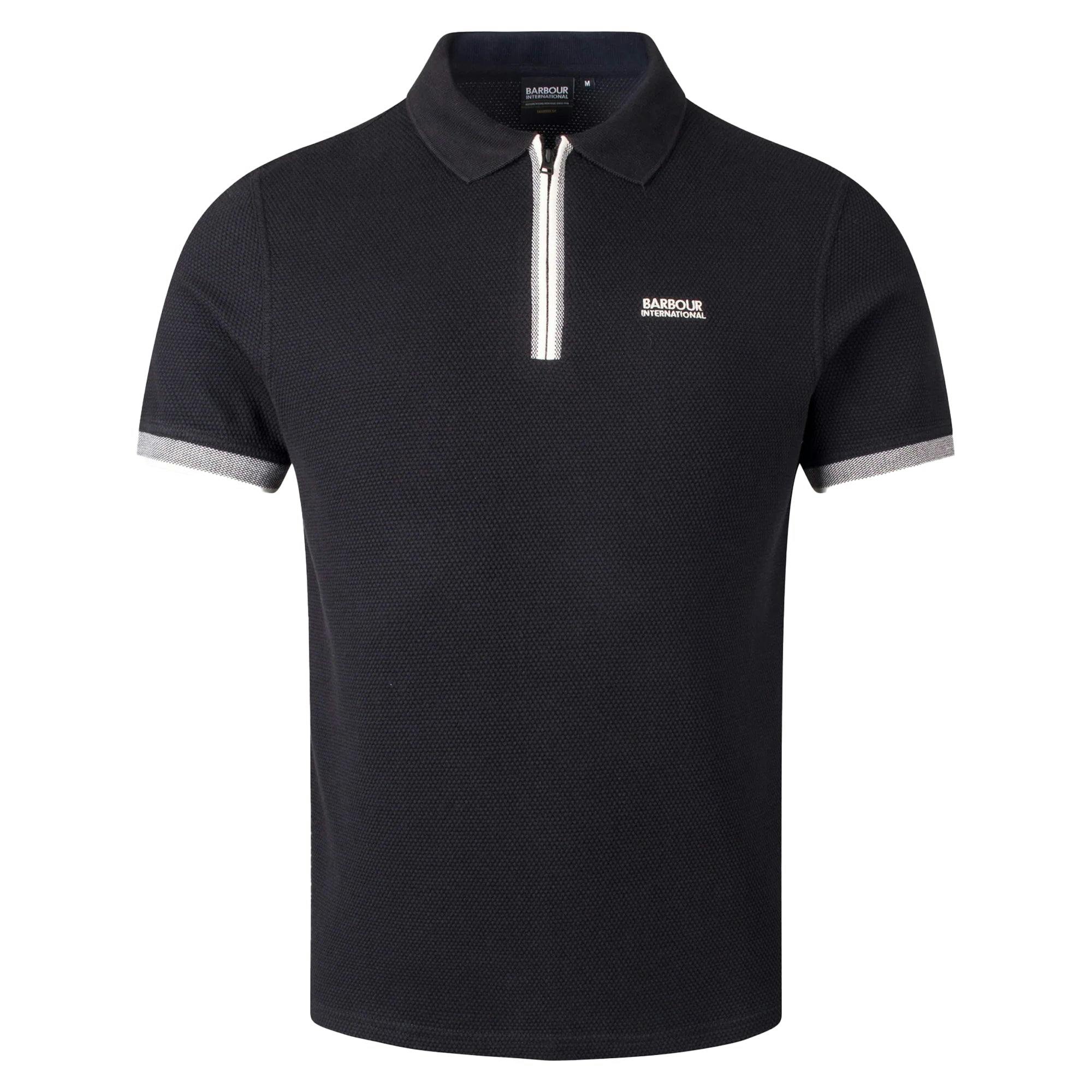 Barbour Black International Swinford Polo Shirt - M