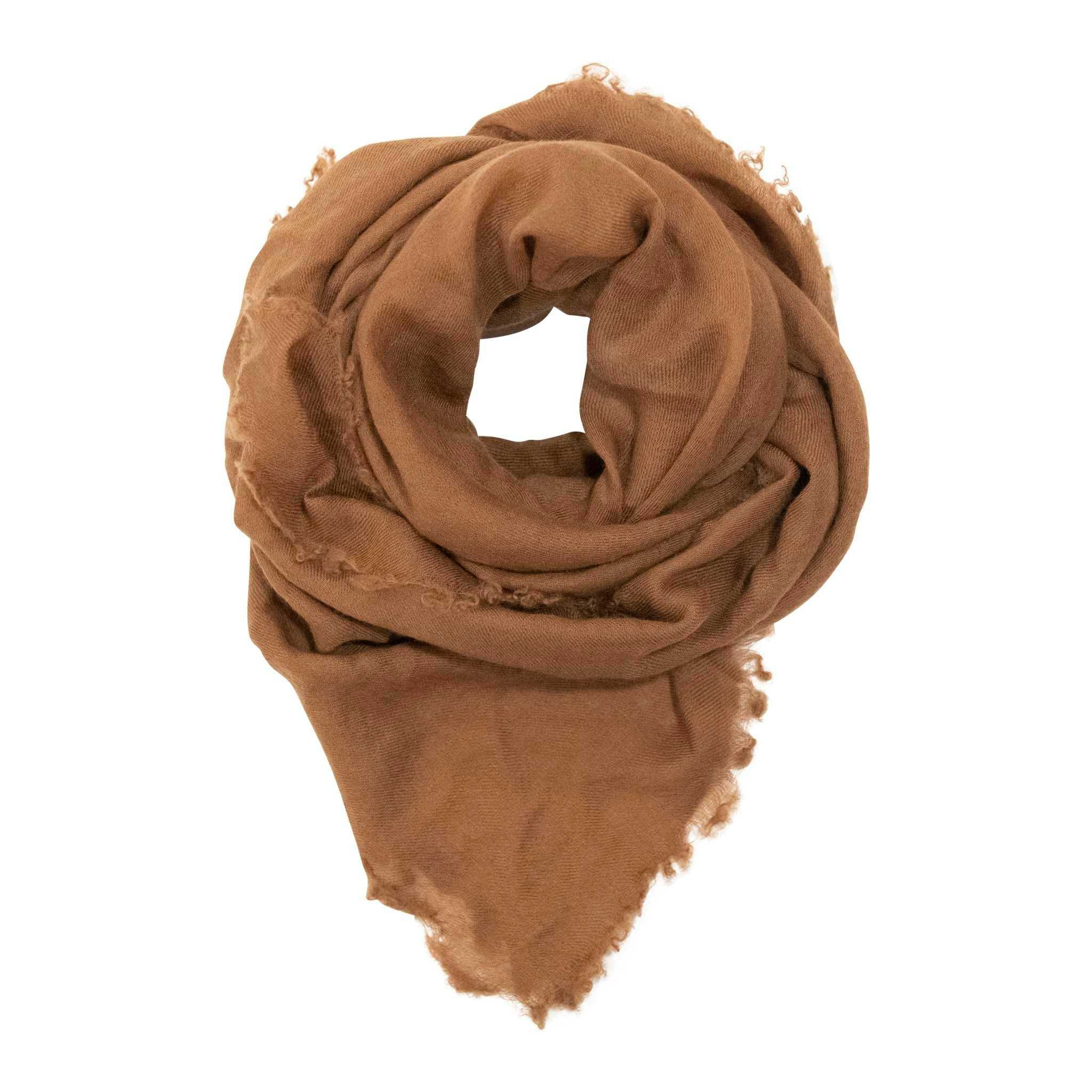House Of Dalziel Black Cashmere Feather Scarf - Rust