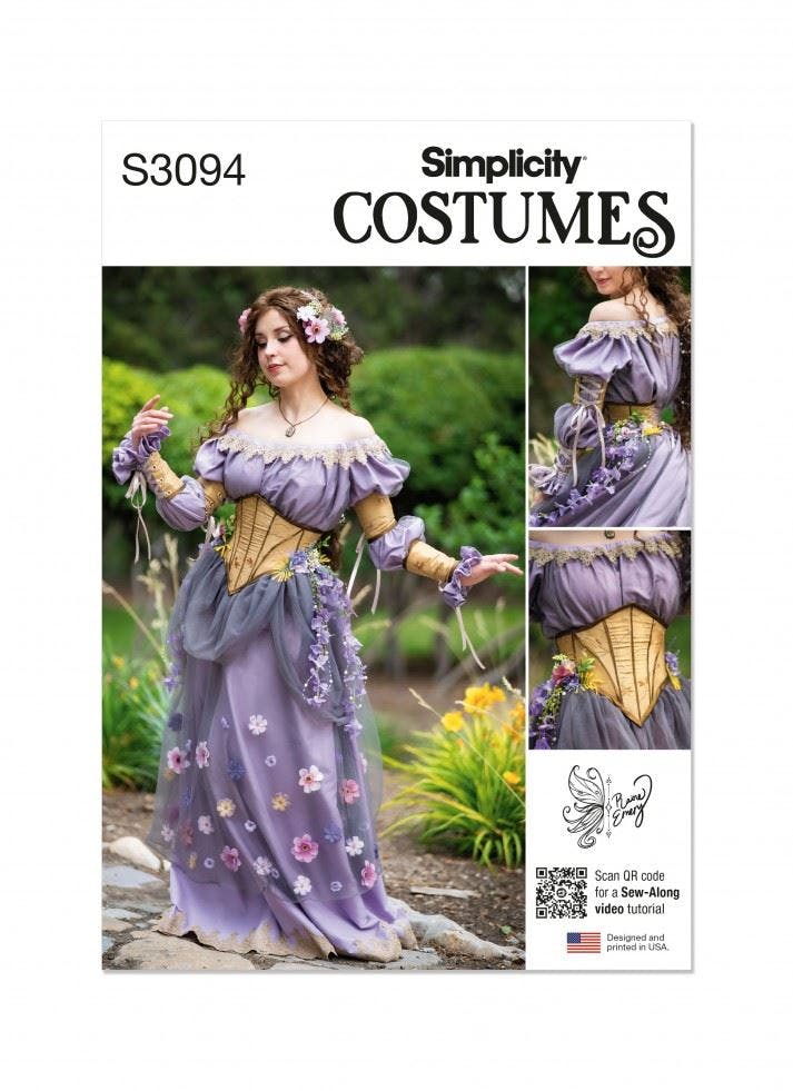 Simplicity Women's Sewing Pattern 3094, Costumes For H5 (6-8-10-12-14) - Intermediate - U5 (16-18-20-22-24)
