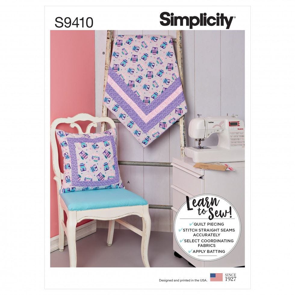 Simplicity Sewing Pattern 9410, Blankets, Cushions Os (One Size) - Beginner, Easy - Os (One Size)