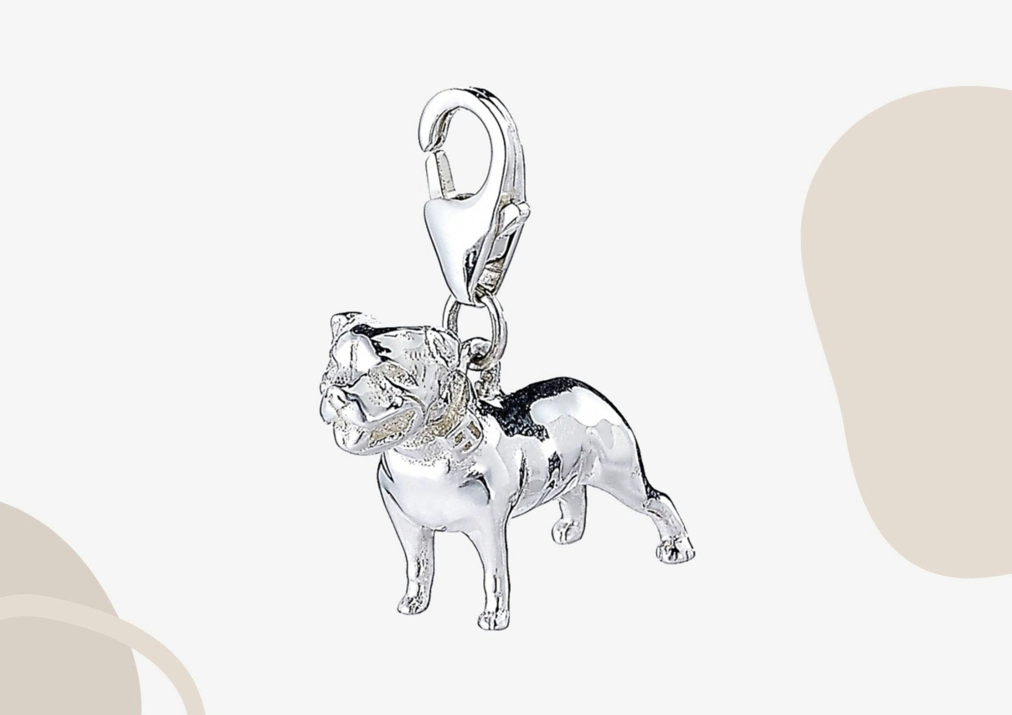 Mylee London Silver Staffordshire Bull Terrier Charm - No - Clip On Charm