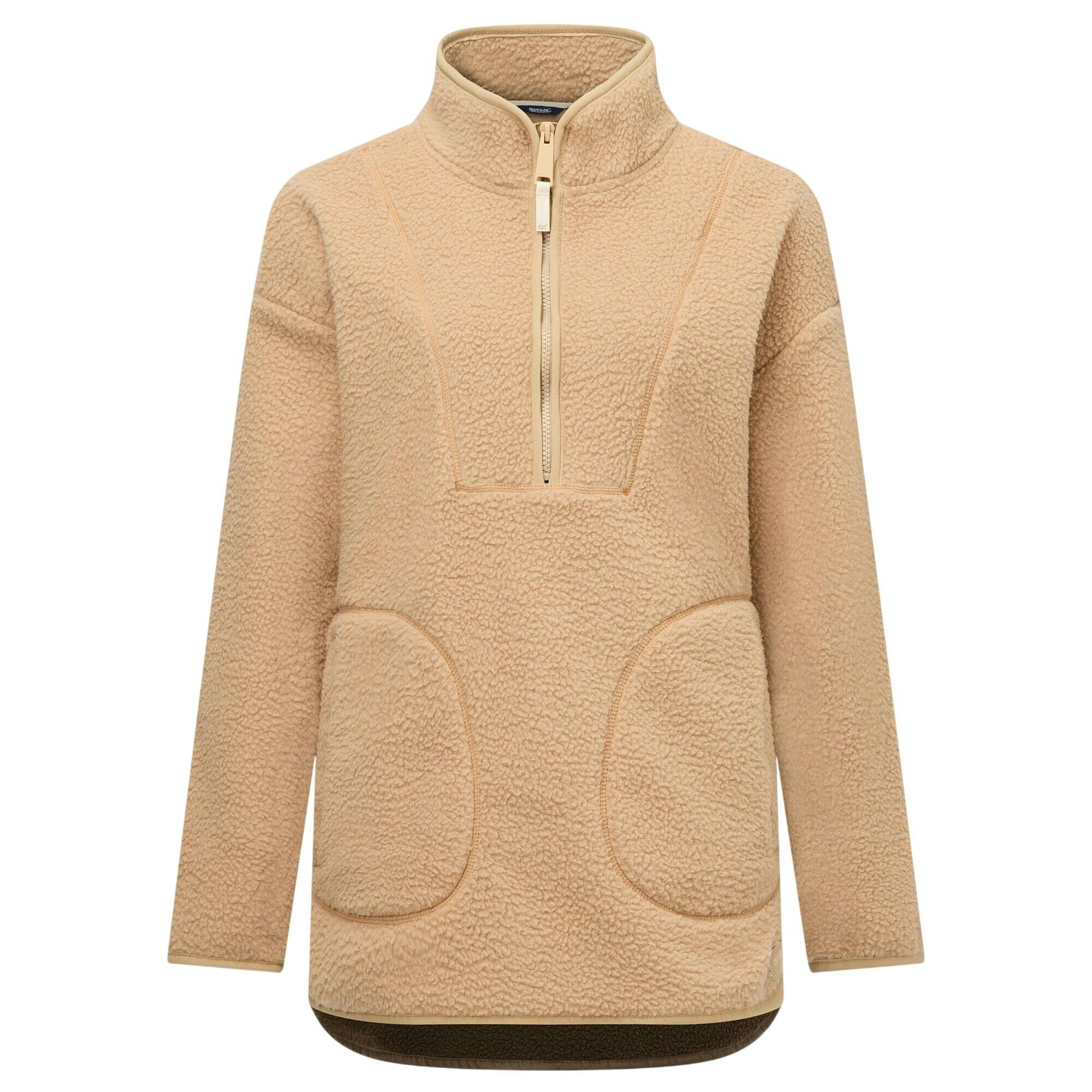 Regatta Women's Frankie Borg Longline Half Zip Fleece Top Tan Size 16 UK - Image 2