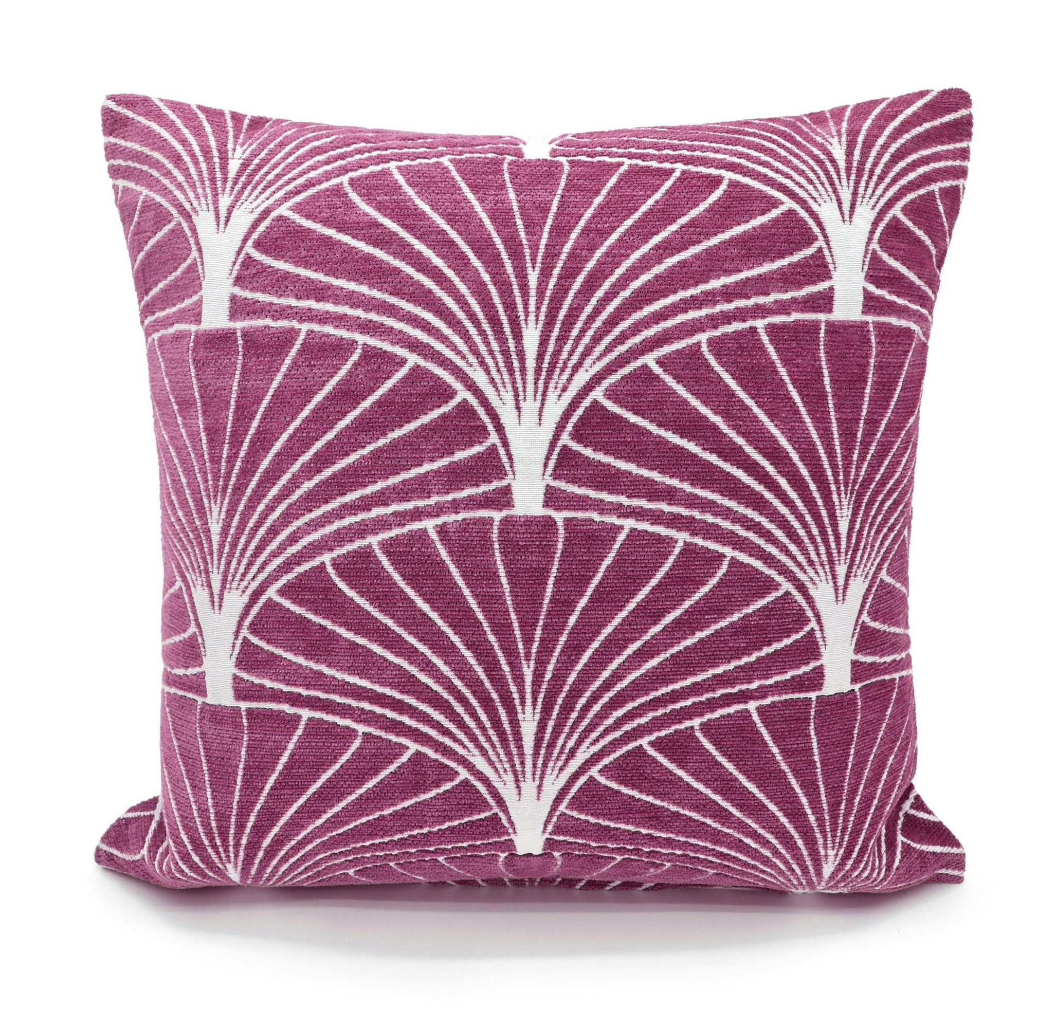 Velosso Mauve Luxury Chenille Pattern Cushion - 43Cm X 43Cm