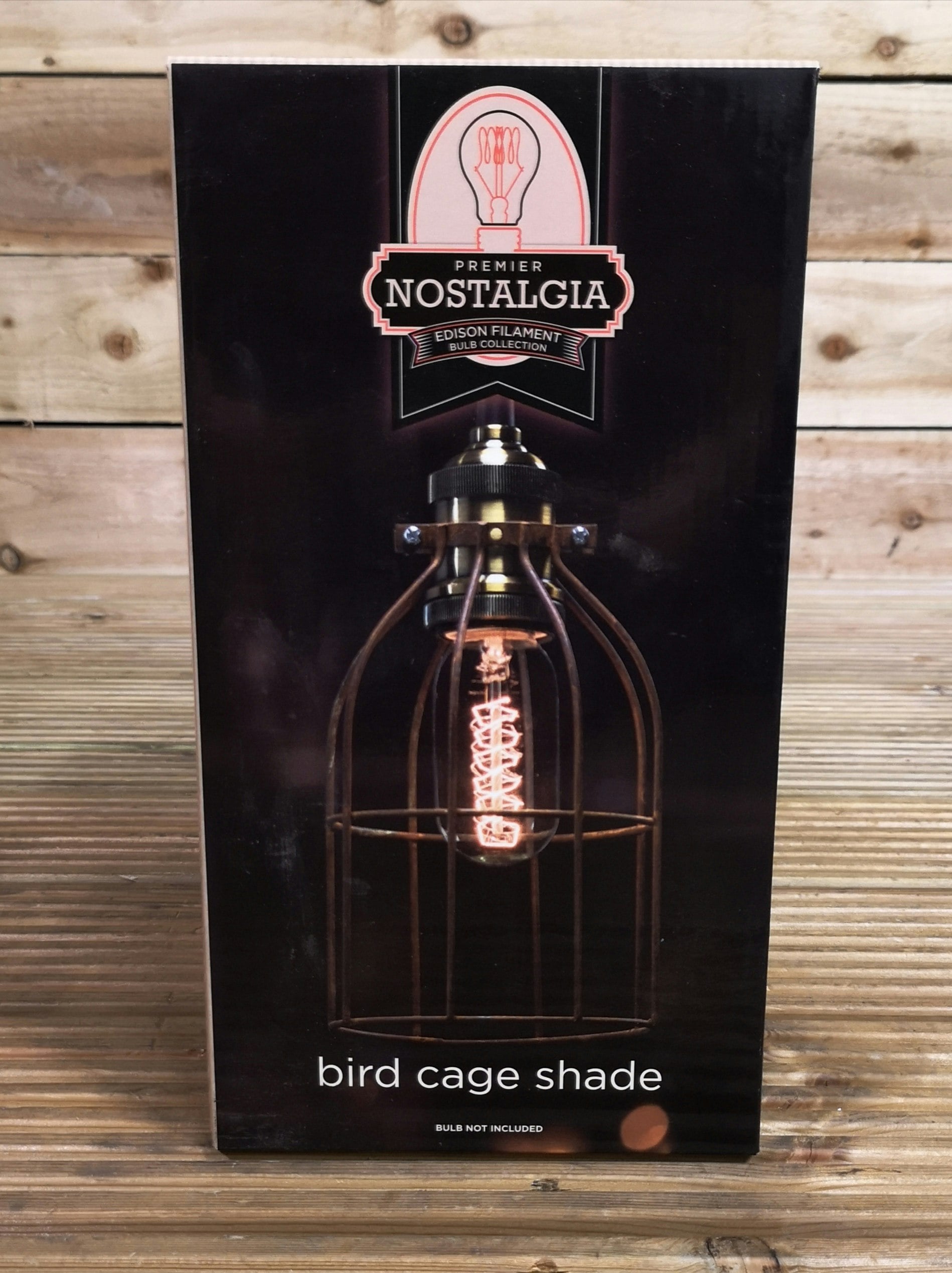 Rackhams Light/Bronze Premier Rustic Bird Cage Pendant Shade In