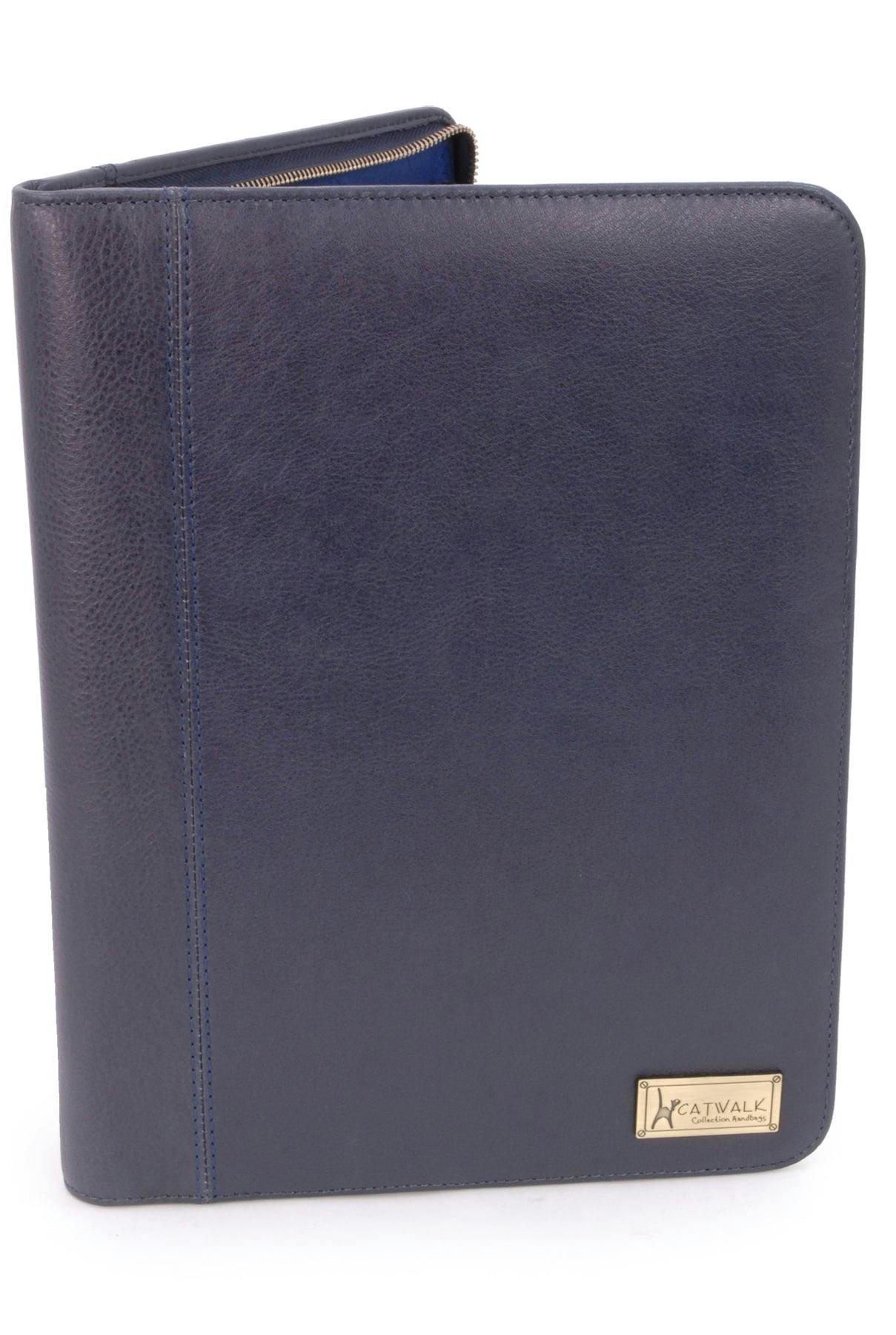 Catwalk Collection Handbags Blue Chloe - A4 Folder