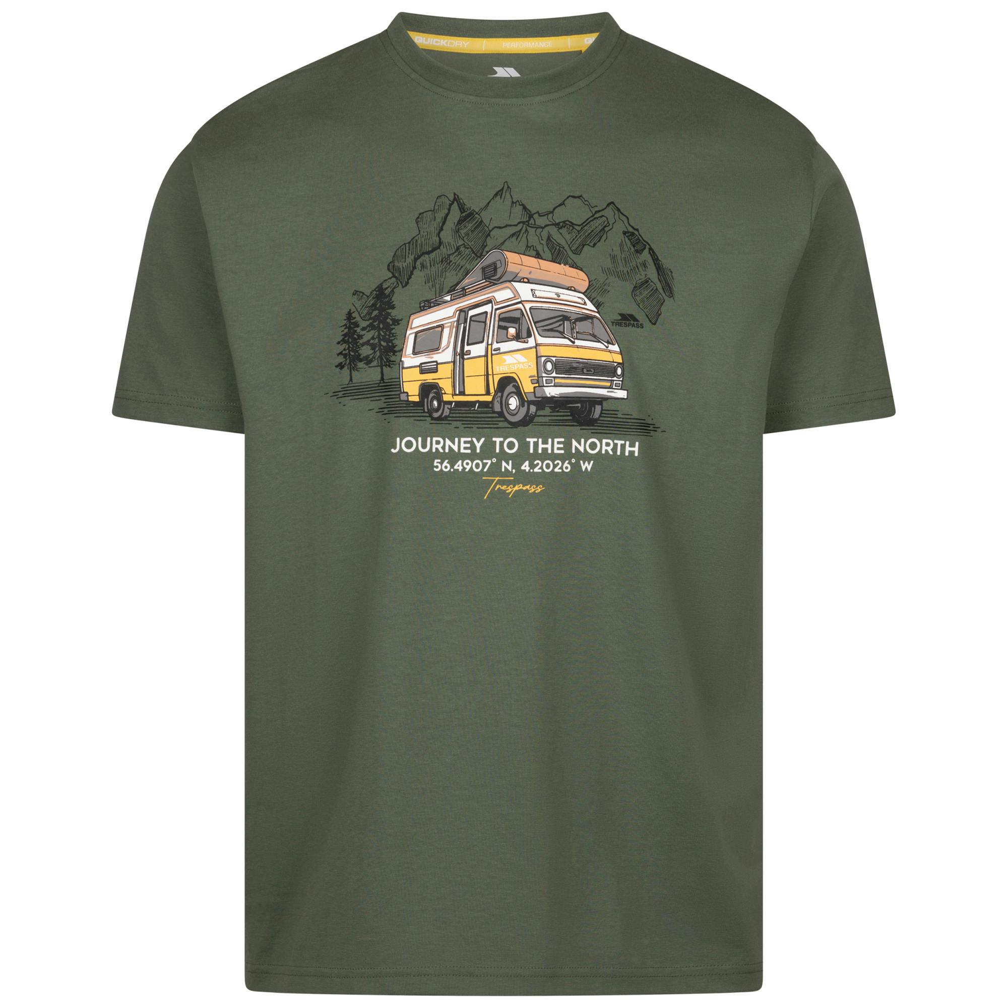 Trespass Men's Green Tokso T-Shirt - Willow - Willow - S - 60% Cotton/40% Polyester