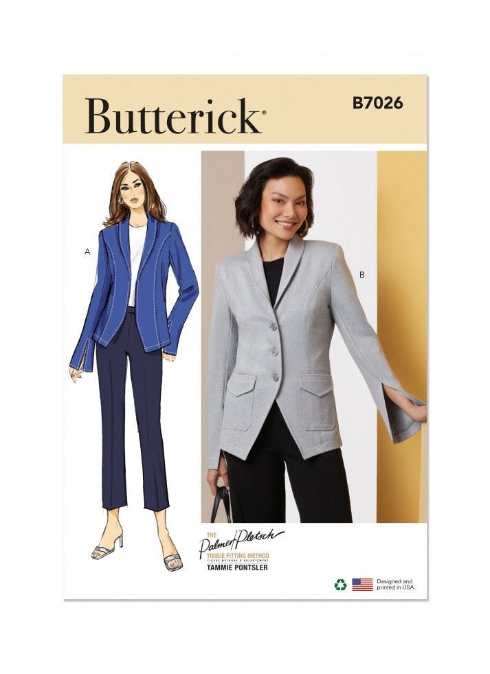 Butterick Women's Sewing Pattern 7026, Jackets For K5 (8-10-12-14-16) - Intermediate - Y5 (18-20-22-24-26)