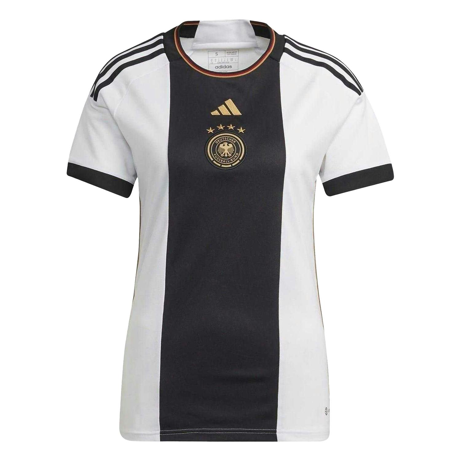 Adidas Women's White Afc 2022 Germany Crew Neck T-Shirt - 6 Uk - 100% Mixed