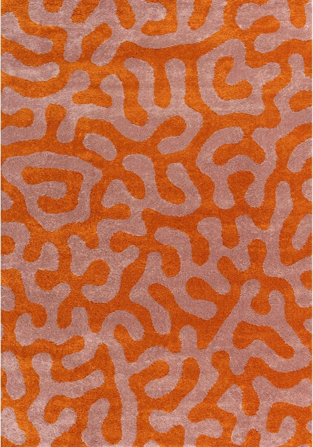 Rackhams Orange/Pink Joli Doodle & Rug - 120X170 Cm